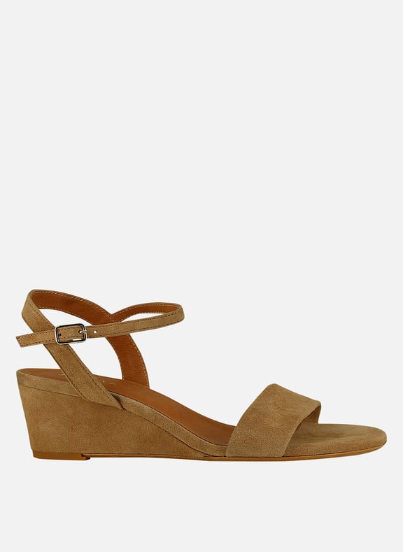 Sandales à talon en cuir agrume Marron by JONAK JONAK Sandales à talon en cuir agrume Marron