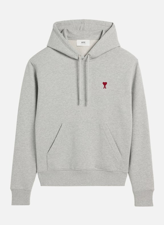 Hoodie ami de coeur rouge unisexe Gris by AMI PARIS AMI PARIS Hoodie ami de coeur rouge unisexe Gris