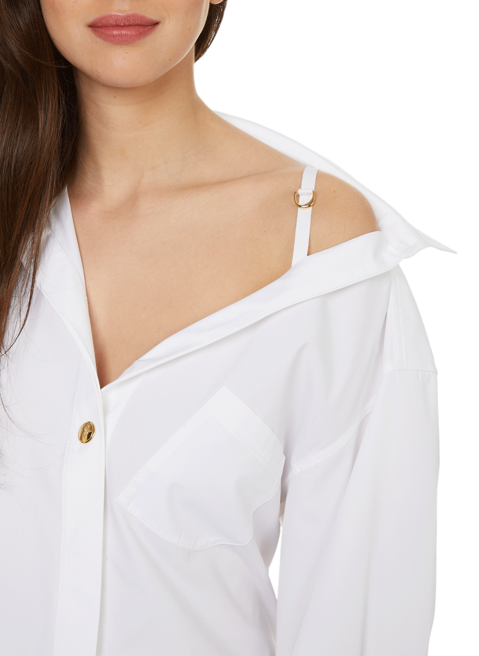 La mini robe chemise JACQUEMUS Blanc