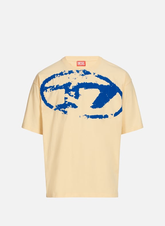 Classic Cotton T-Shirt Beige by DIESEL DIESEL Classic Cotton T-Shirt Beige