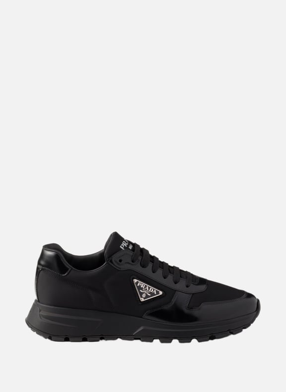 Sneakers prax01 en cuir brossé et re-nylon Noir by PRADA PRADA Sneakers prax01 en cuir brossé et re-nylon Noir