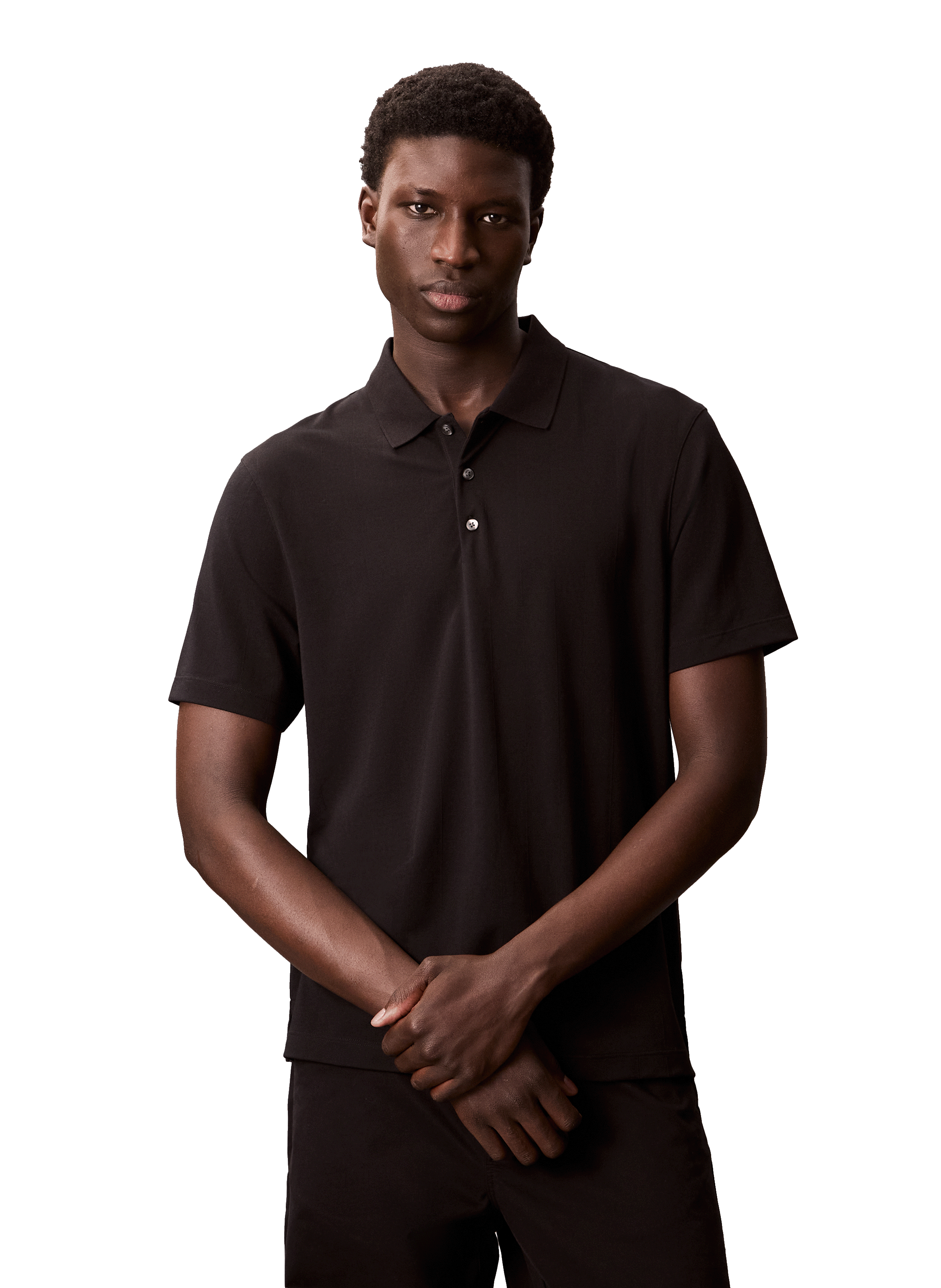 CALVIN KLEIN Polo Jacquard Noir
