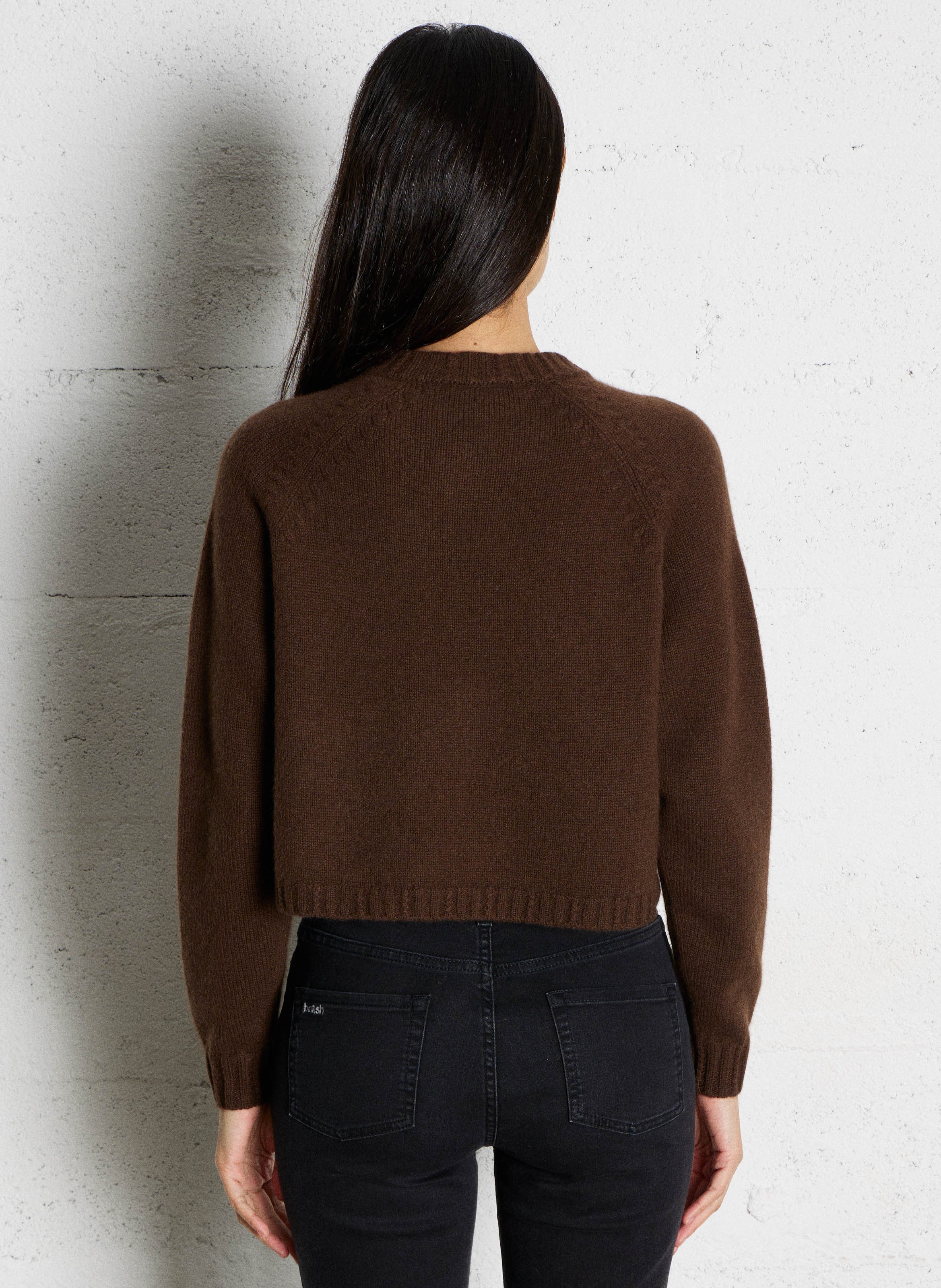 Pull ample col rond en cachemire corvy BA&SH Marron