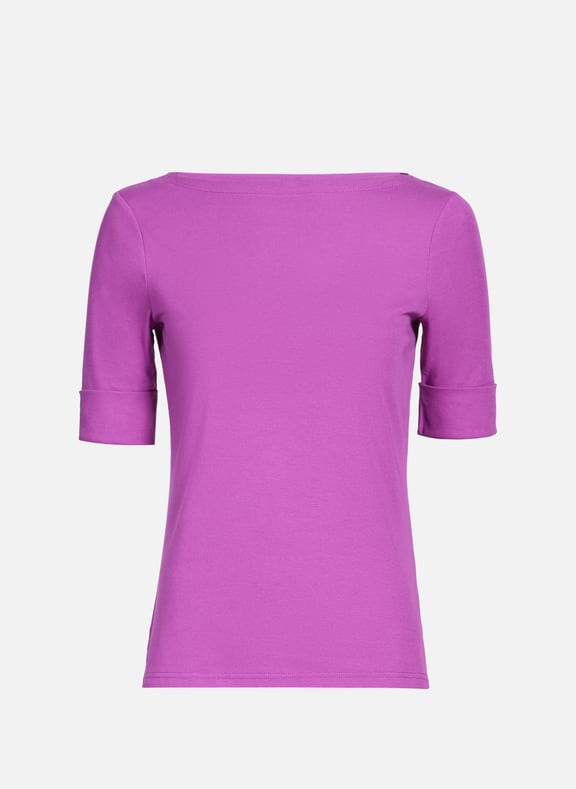 Cotton blend T-shirt Purple by LAUREN LAUREN Cotton blend T-shirt Purple