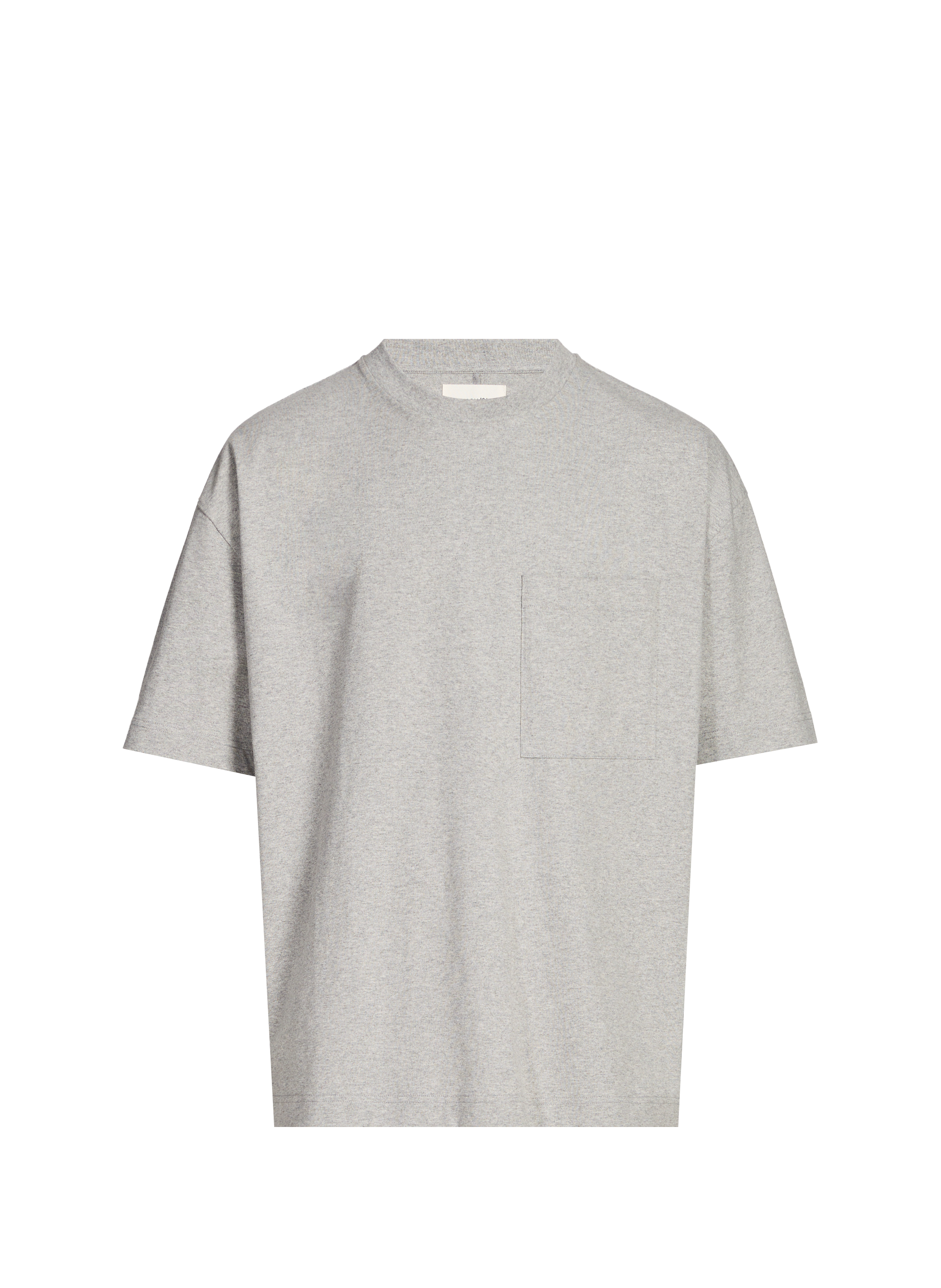 T-shirt Bart col rond en coton SAISON 1865 Gris