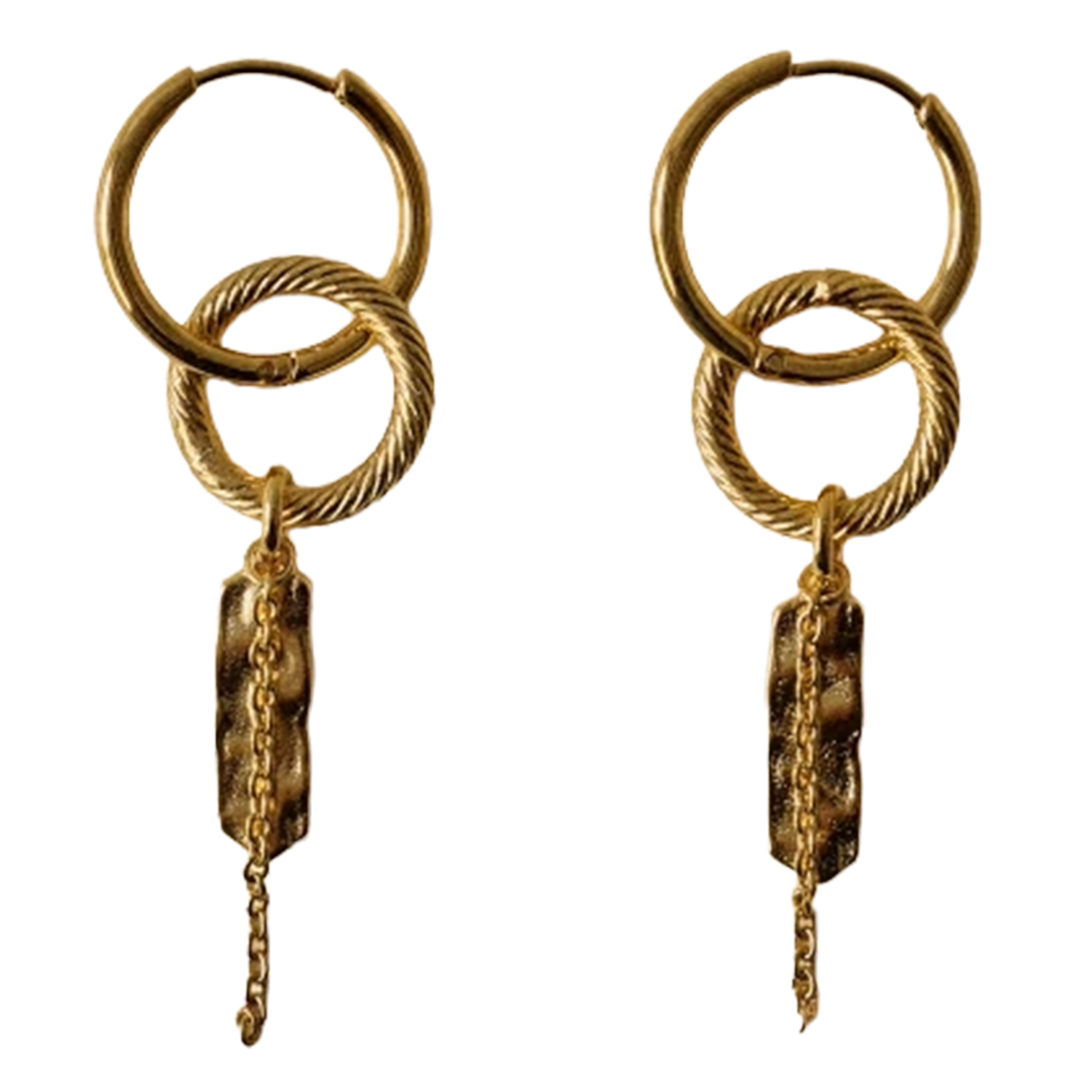 SESSUN Boucles d'oreilles pampilles toti bo r Doré