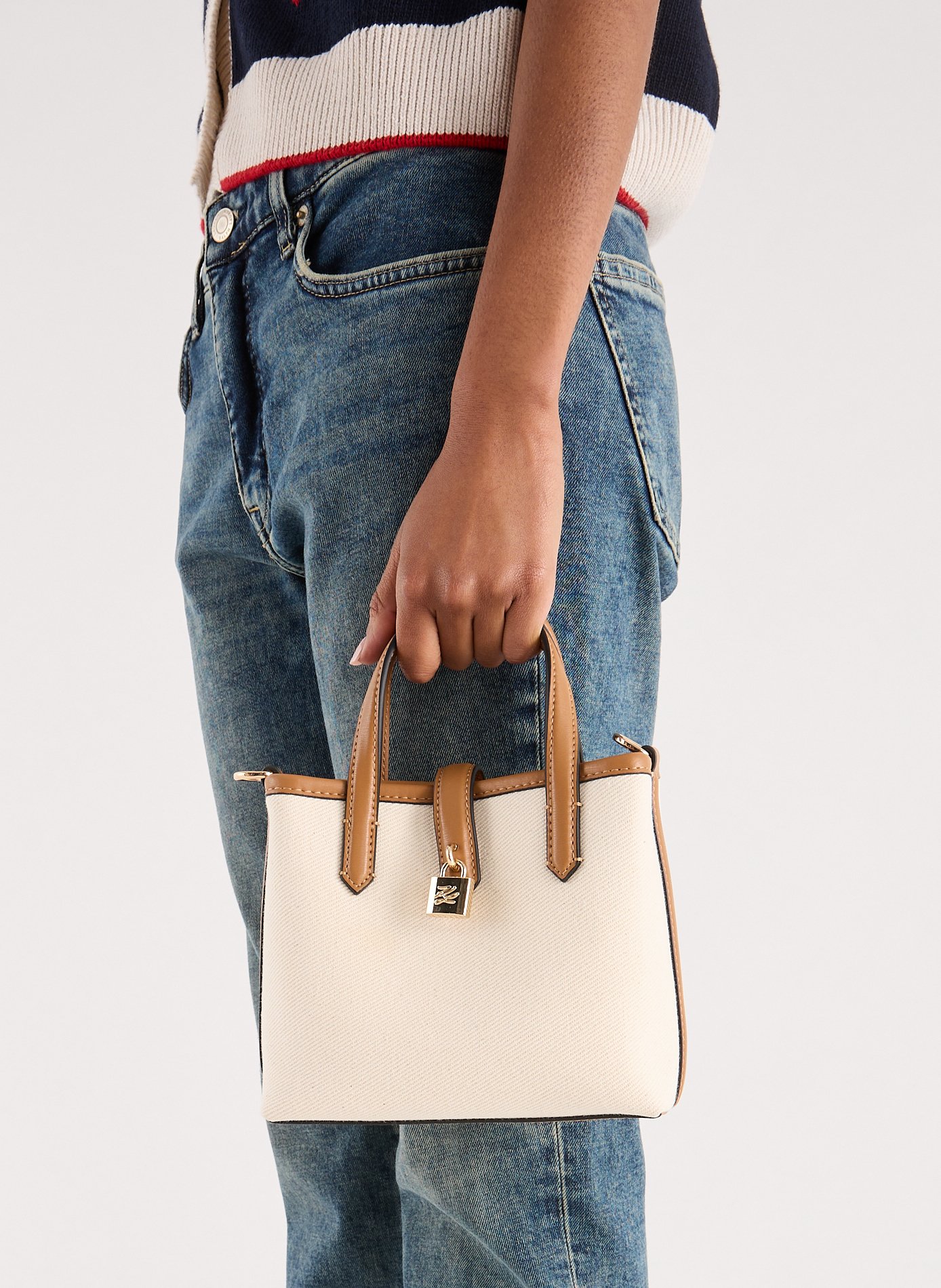 Mini cabas Autograph Padlock KARL LAGERFELD Multicolore