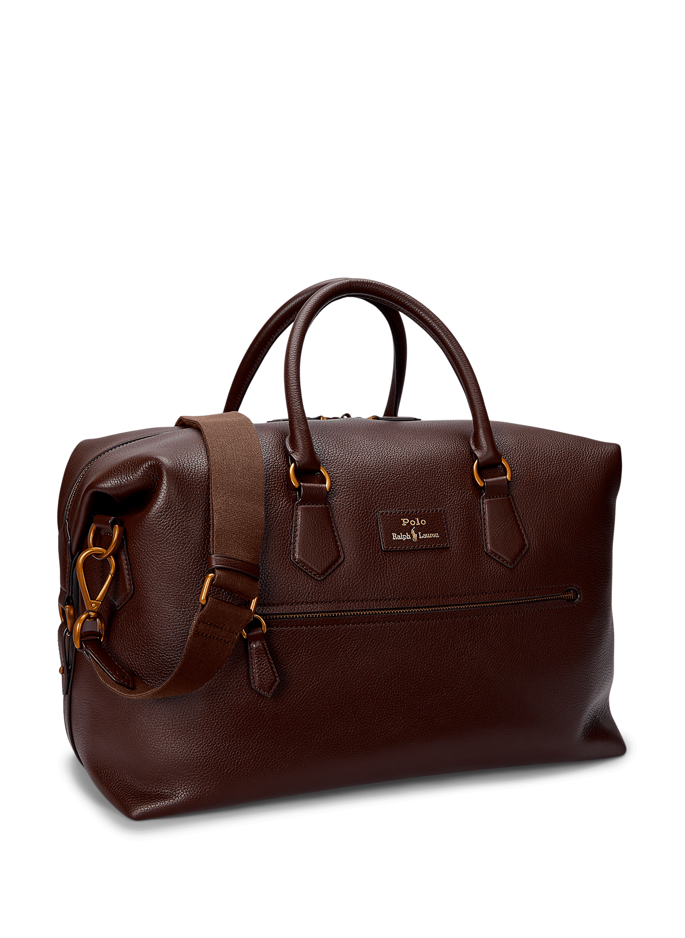 Sac week-end en cuir POLO RALPH LAUREN Marron