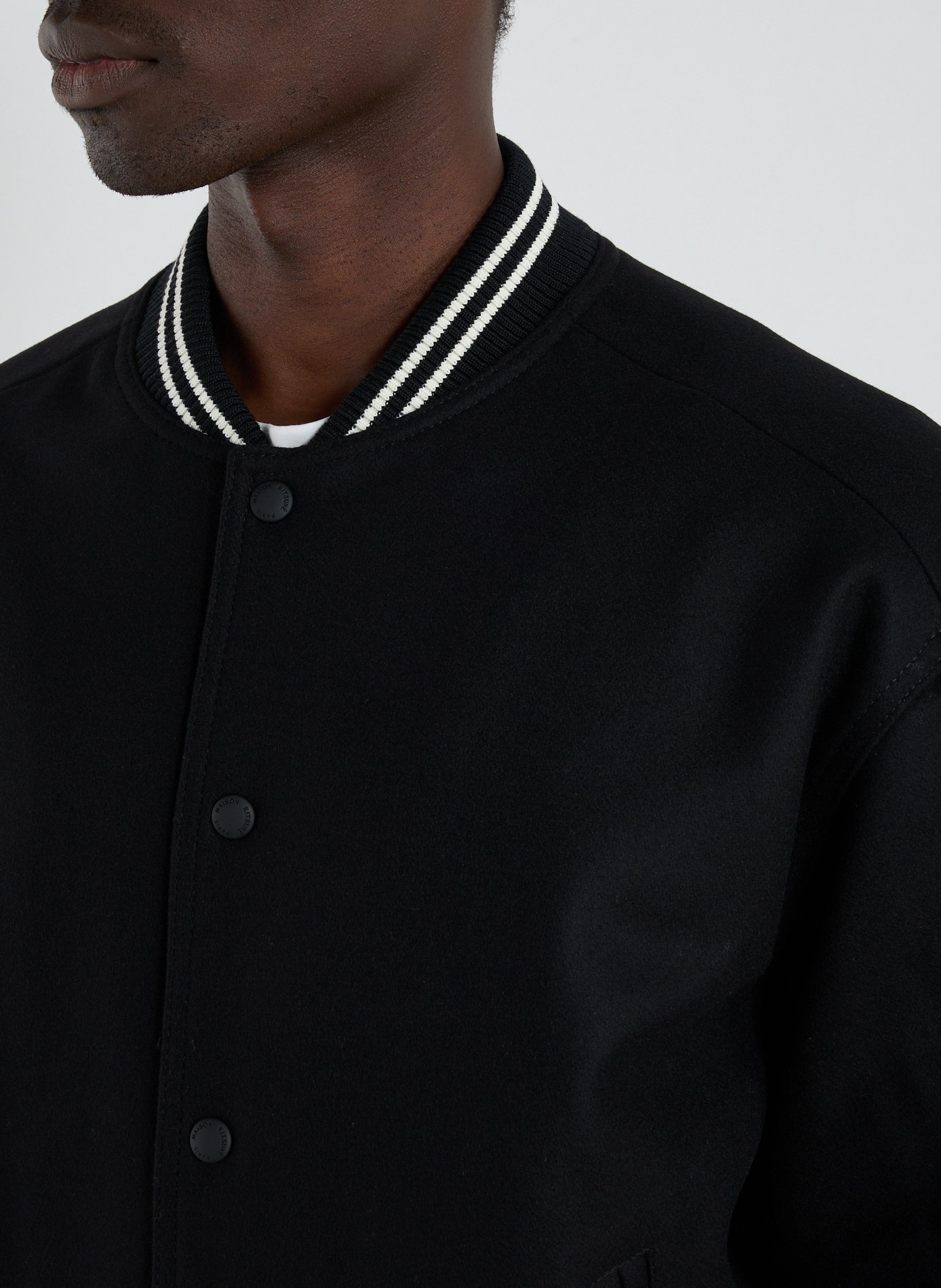 Wool-blend bomber jacket MAISON KITSUNÉ Black