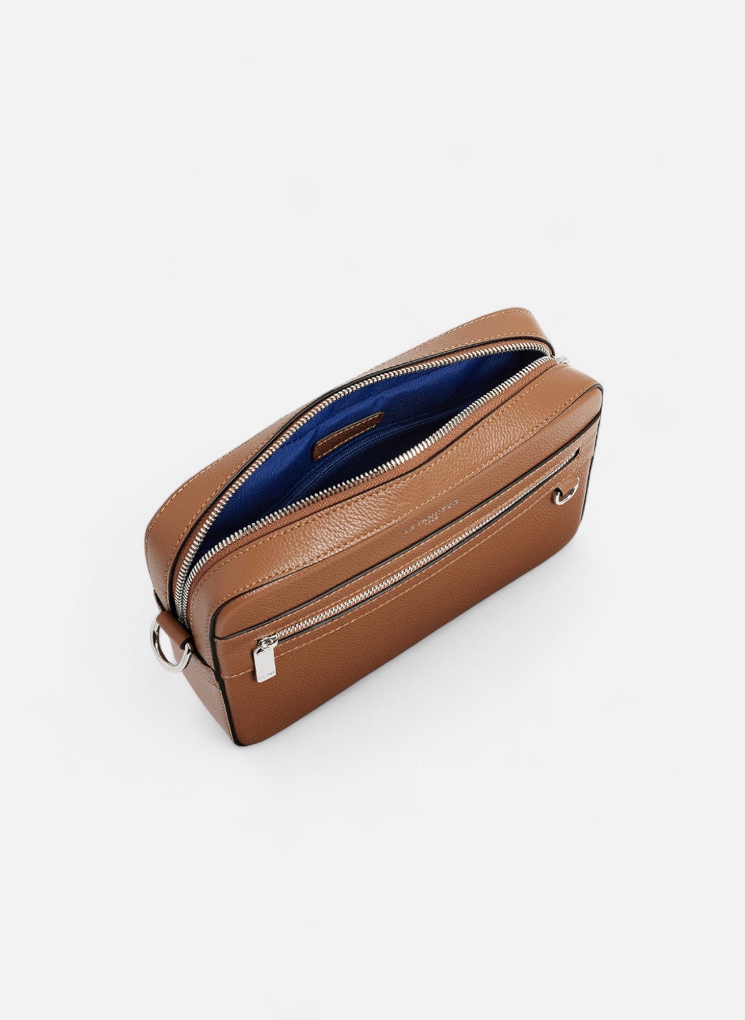 Petite sacoche Emile en cuir grainé LE TANNEUR Marron