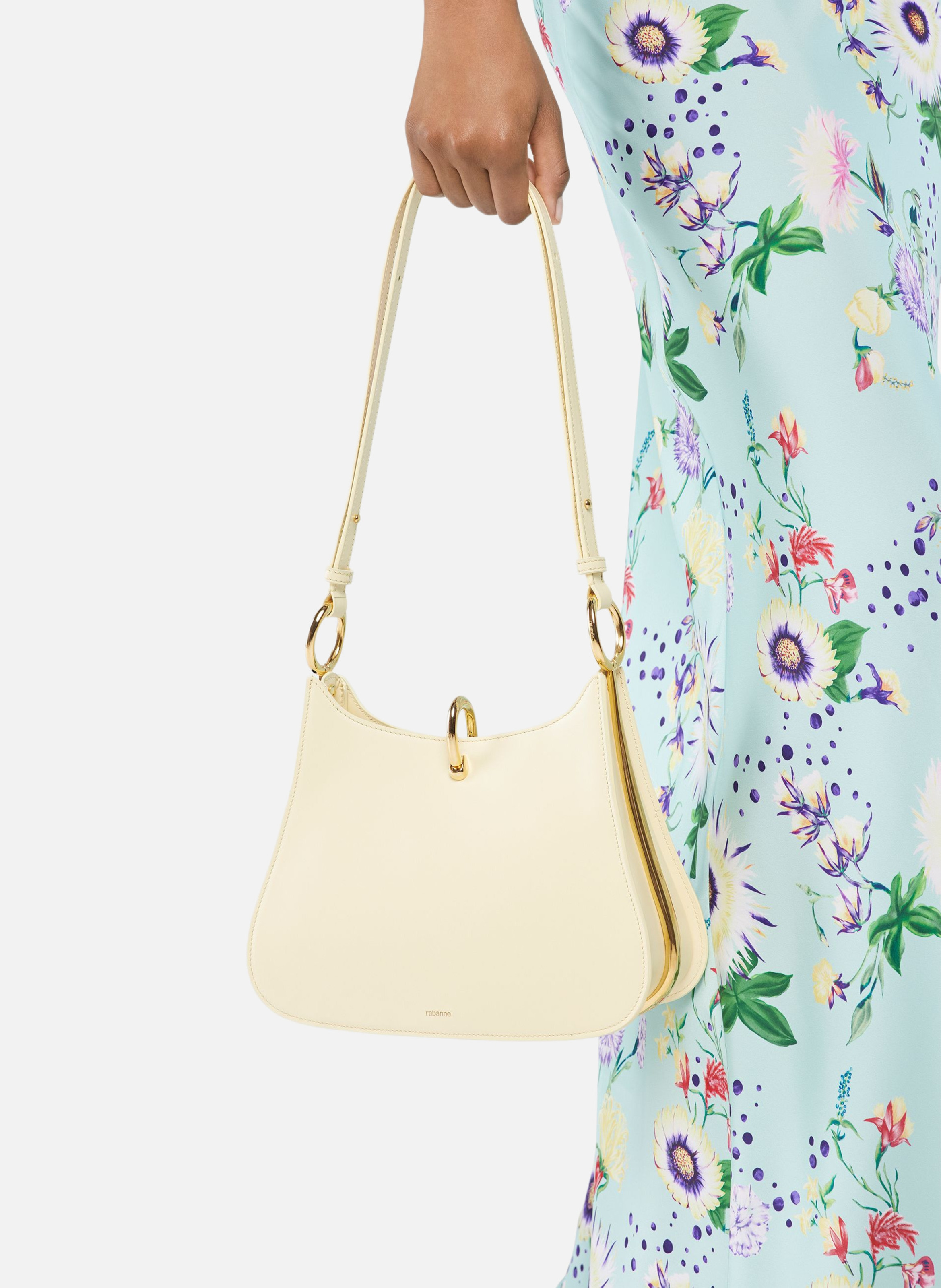 Sac ring en cuir RABANNE Jaune