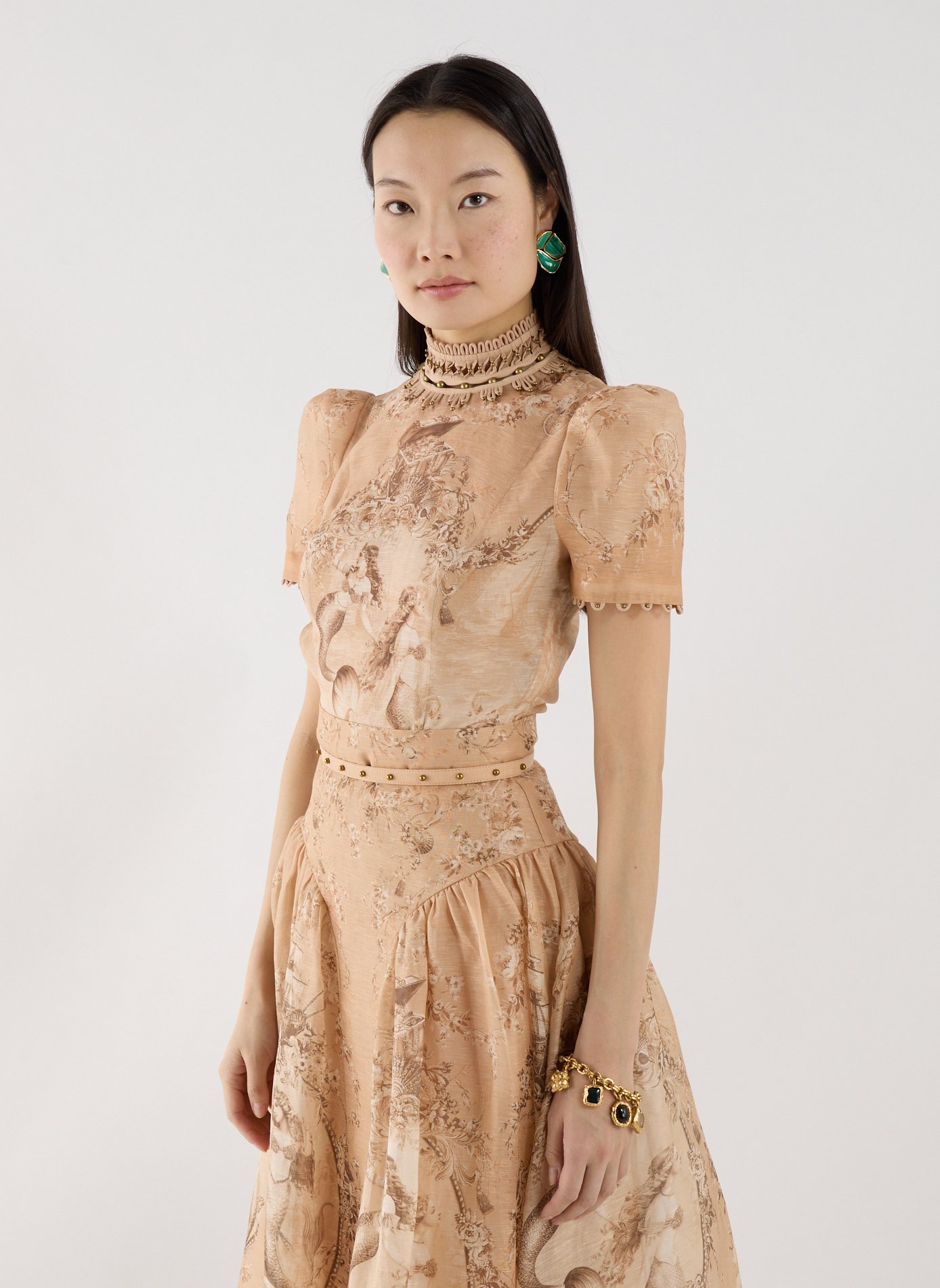 Top in linen and silk pattern ZIMMERMANN Multicolour