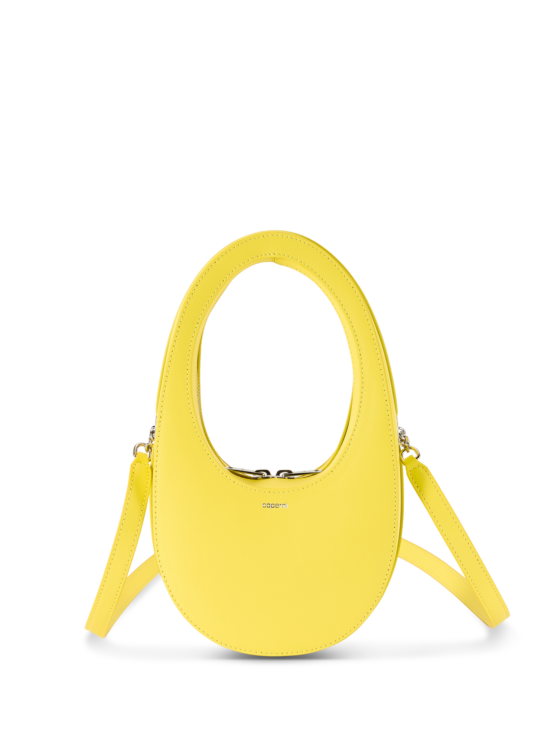 Plain leather handbag COPERNI Yellow