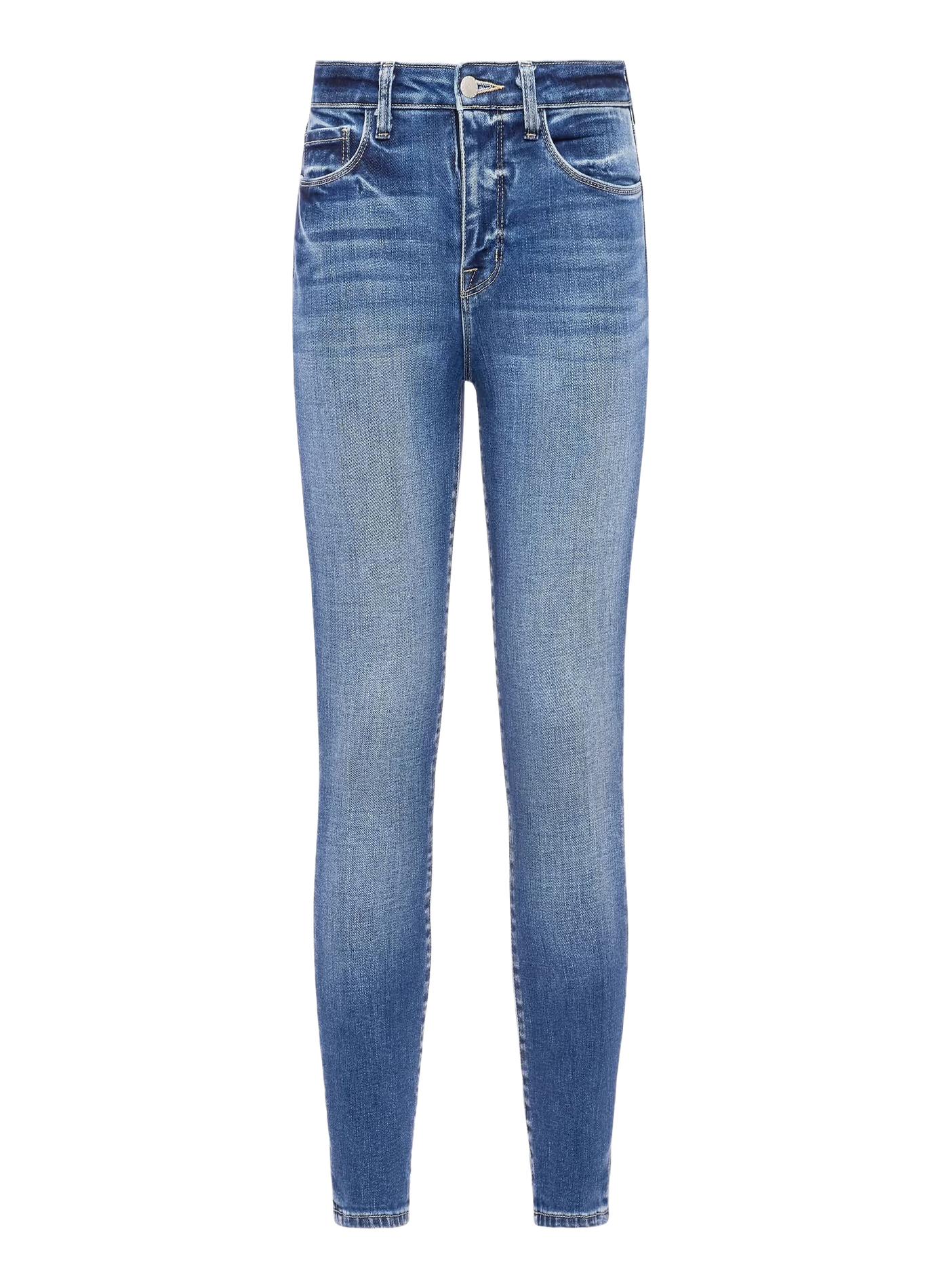 Jean skinny en coton mélangé L'AGENCE Bleu