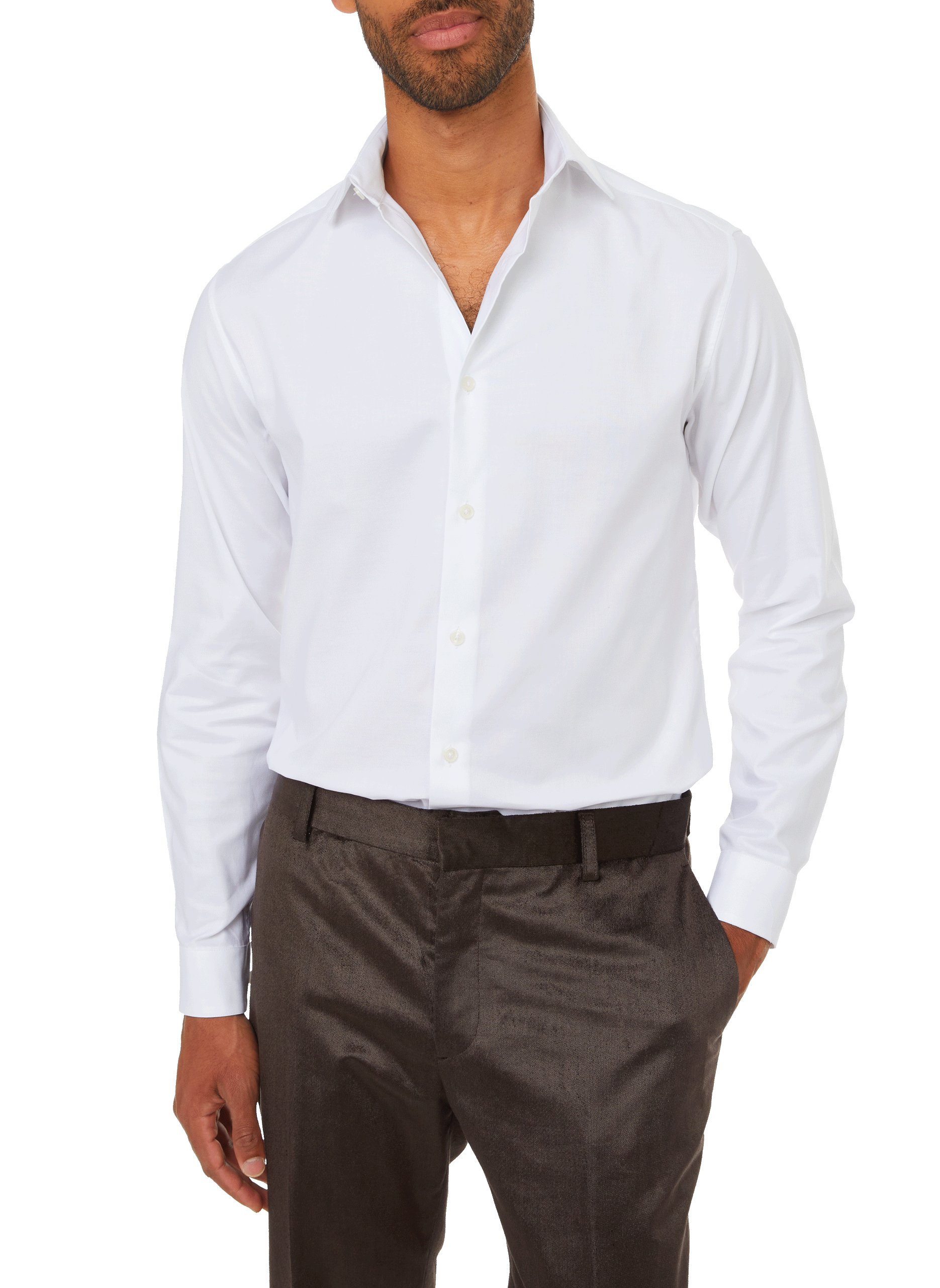 Cotton twill shirt AU PRINTEMPS PARIS White