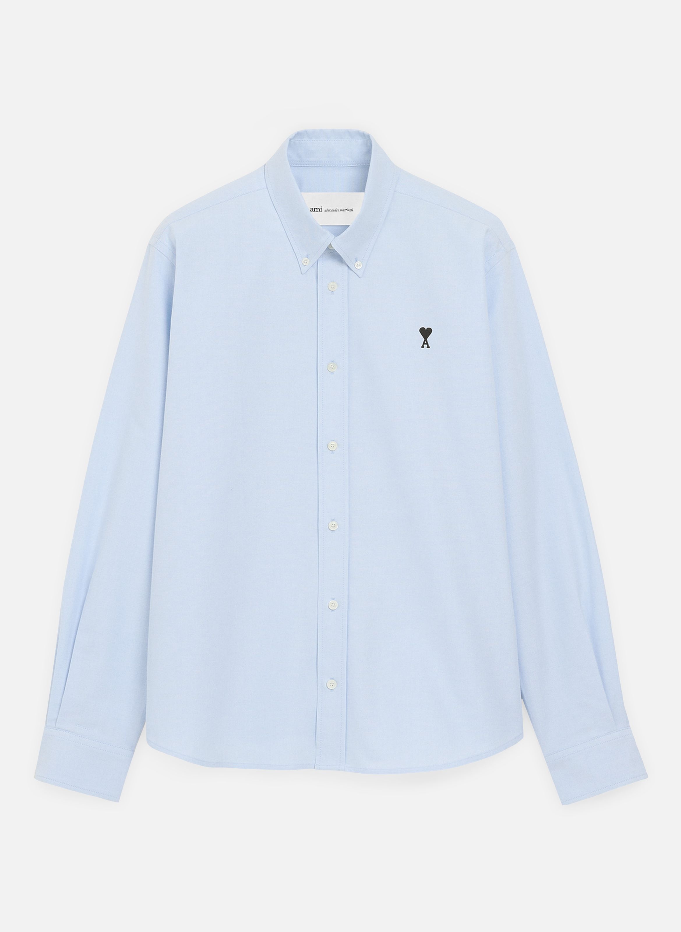 Chemise Col Boutonné Ami De Coeur En Coton AMI PARIS Bleu