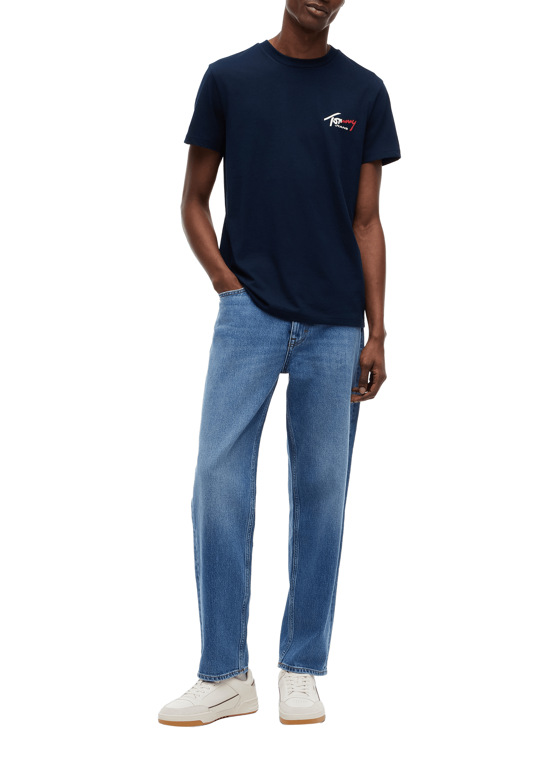 Straight-fit cotton T-shirt TOMMY HILFIGER Blue