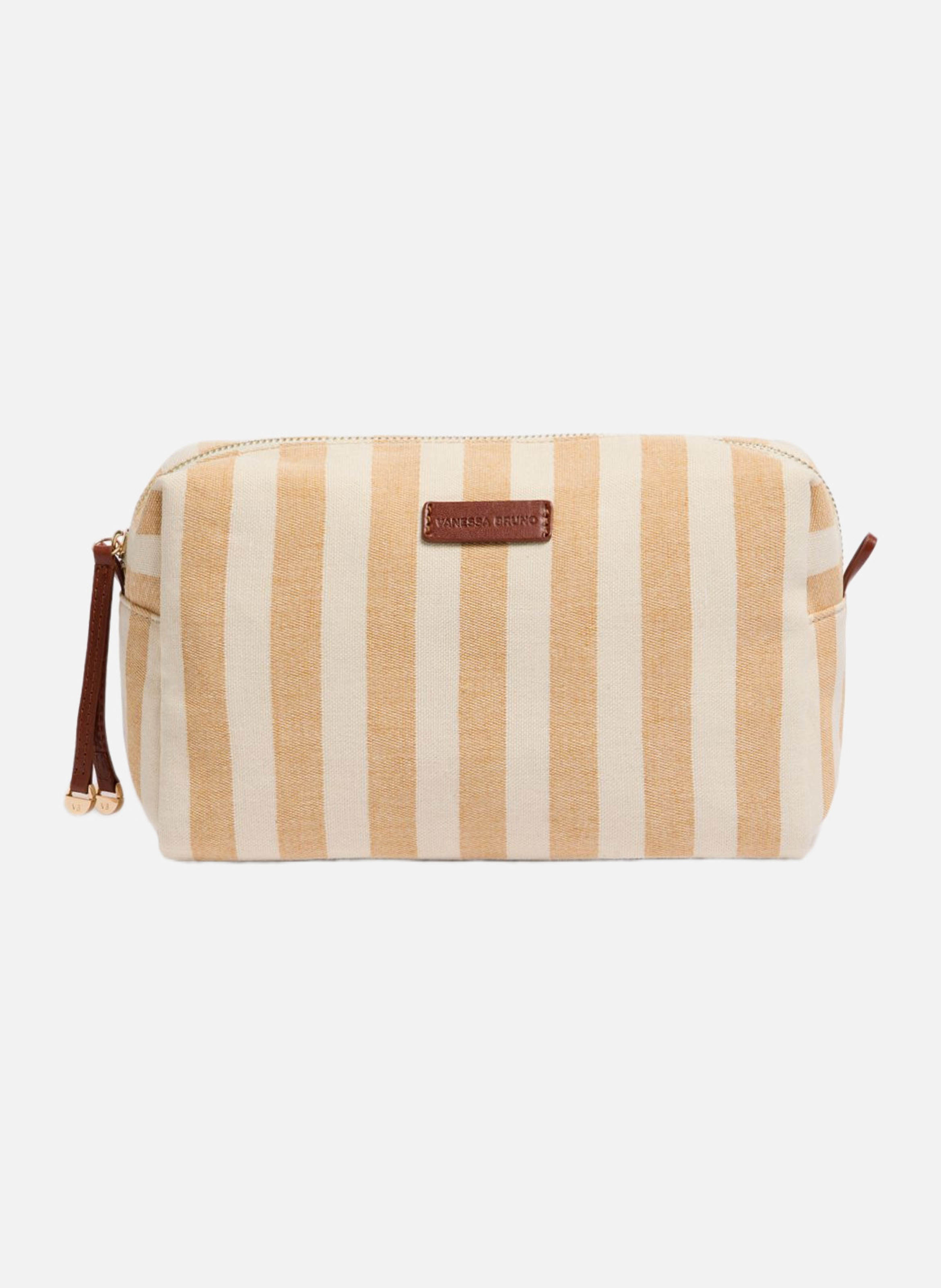 Trousse en toile rayée VANESSA BRUNO Jaune