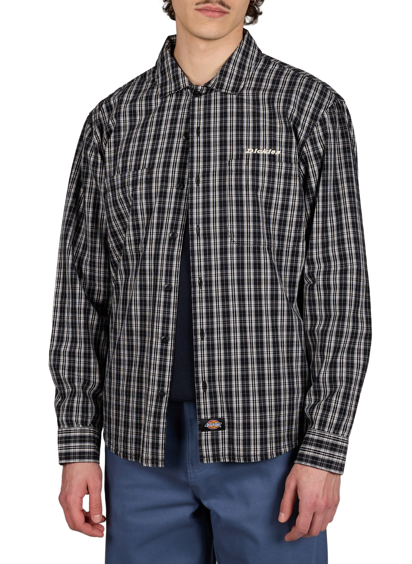 Chemise à carreaux en coton DICKIES Noir