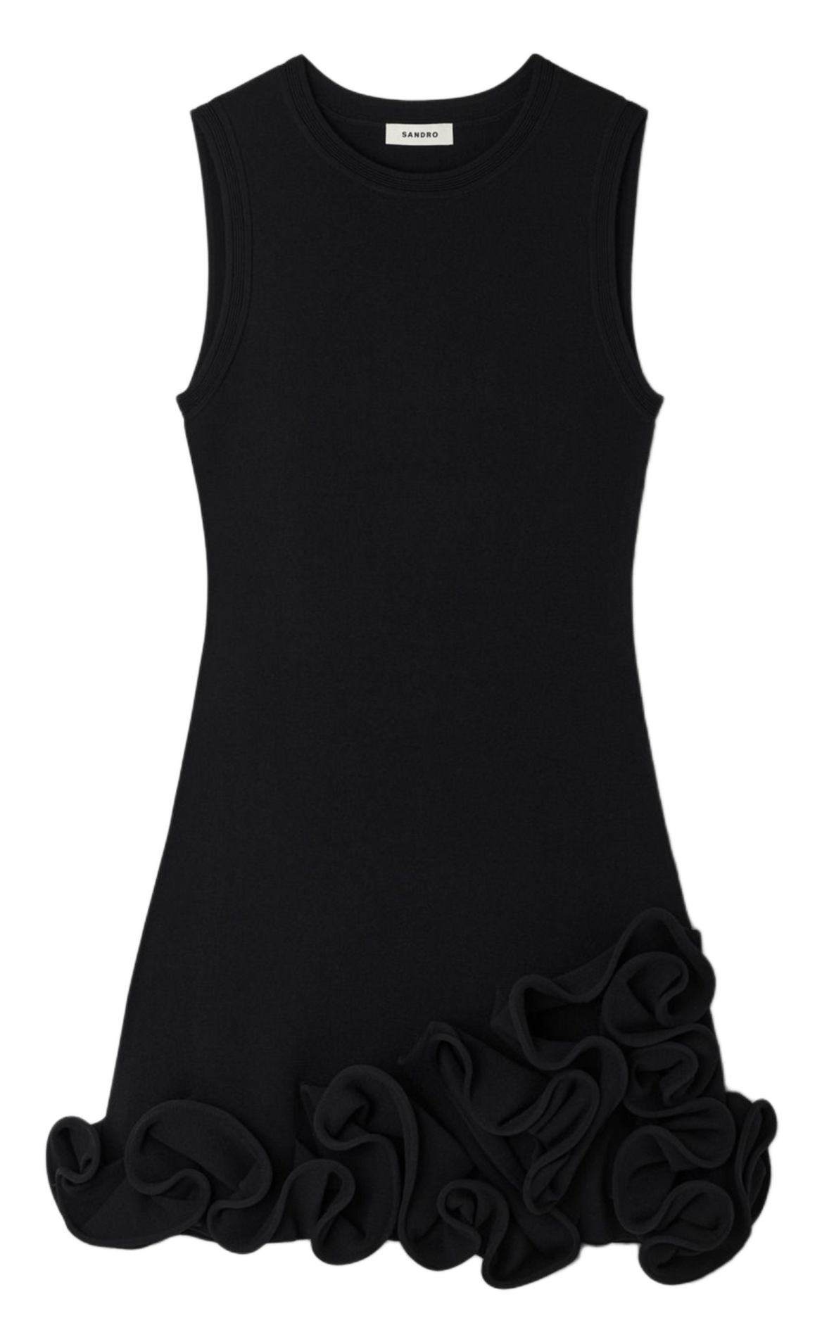 Robe courte col rond SANDRO Noir