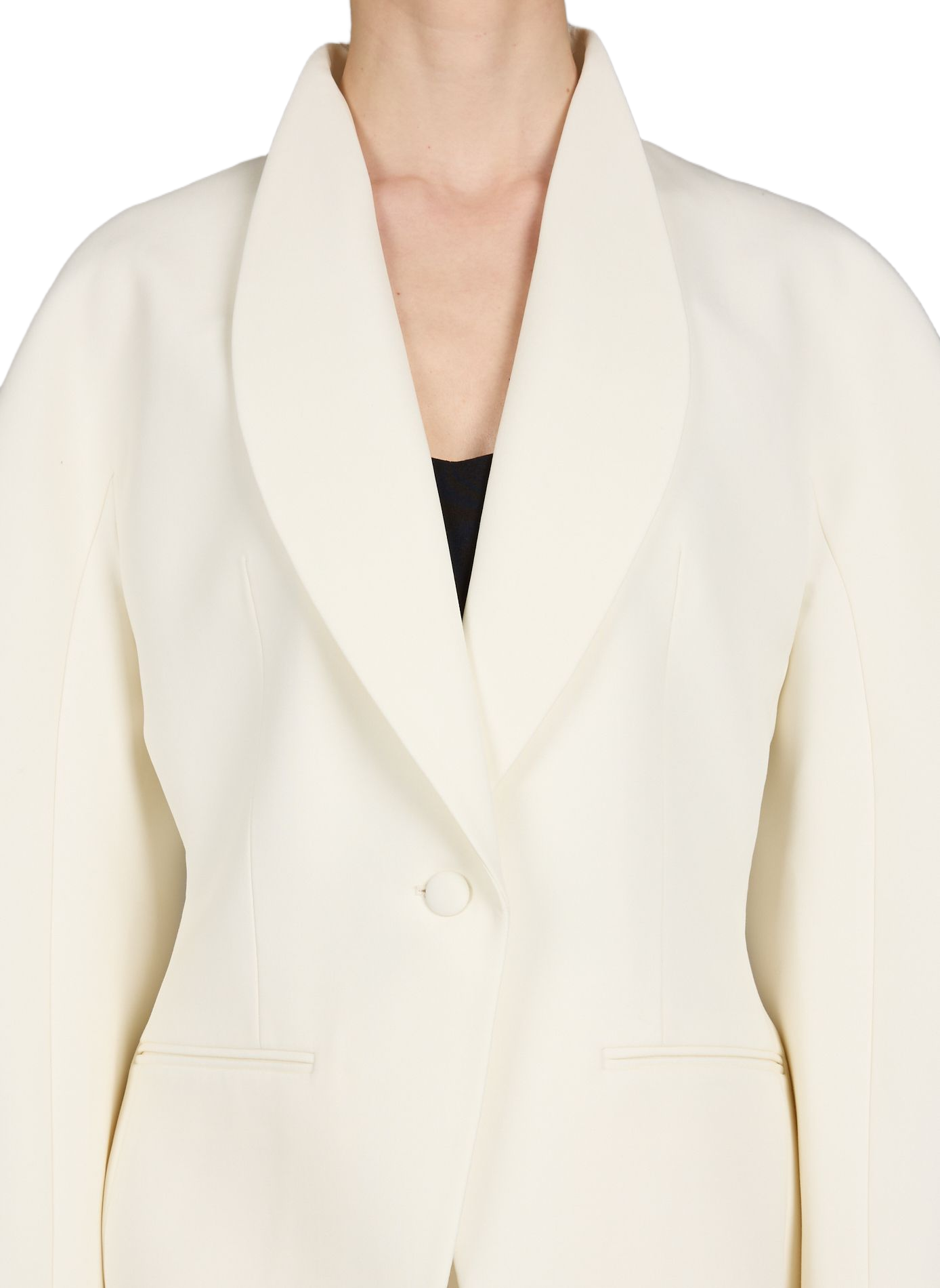 Blazer cintrée en laine vierge ROHE FRAMES Blanc