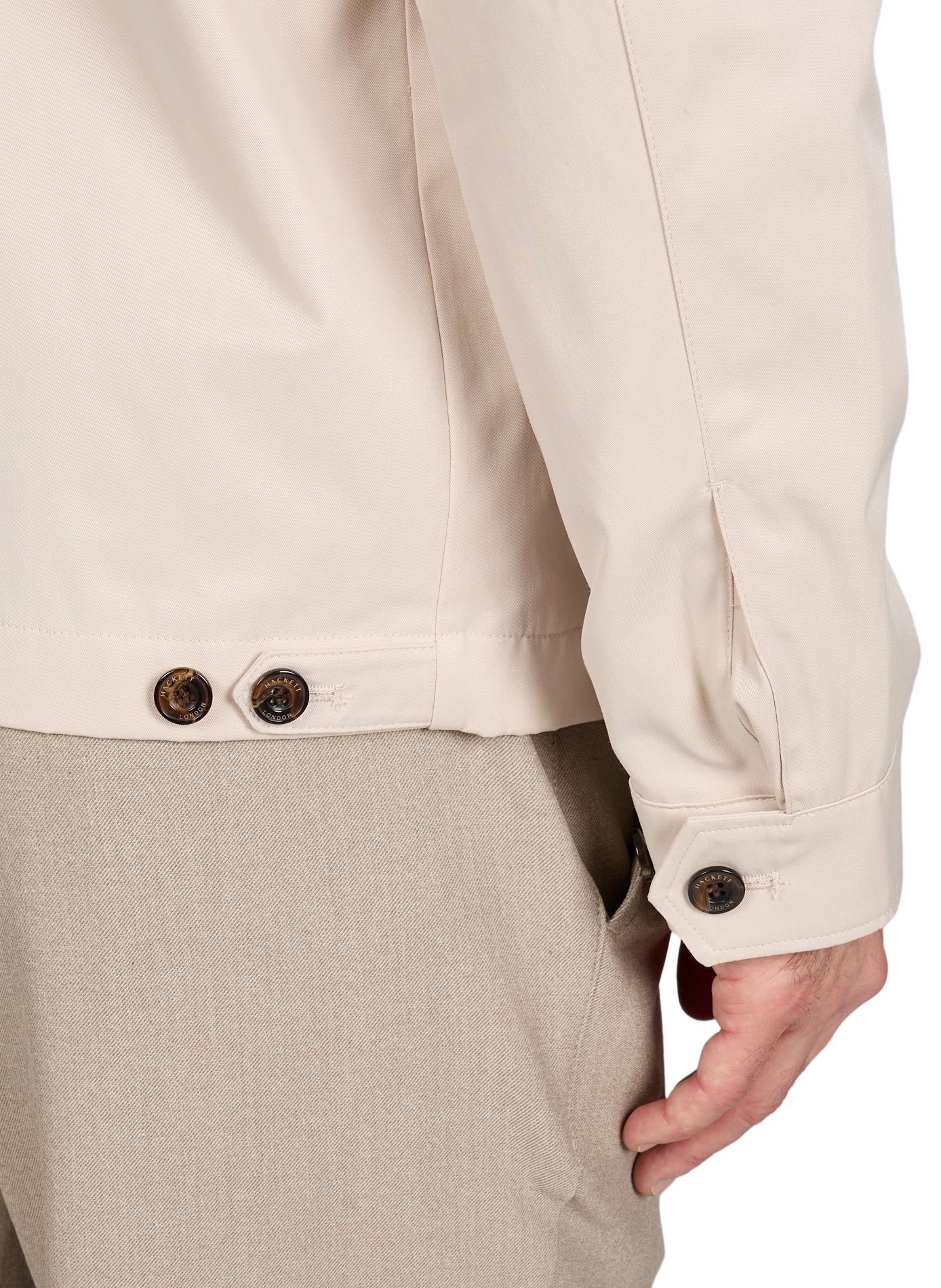 Recht jasje met opstaande kraag HACKETT Beige