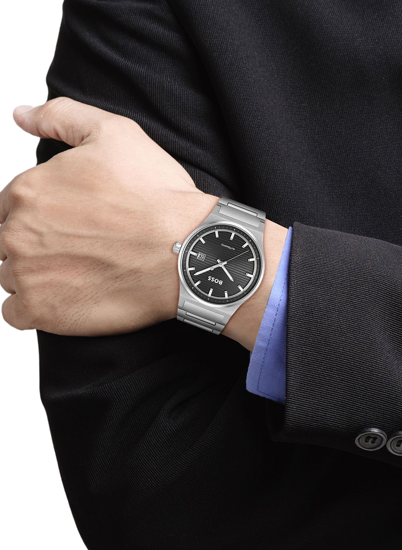 Automatische Uhr Candor Auto aus Edelstahl BOSS MONTRES Schwarz