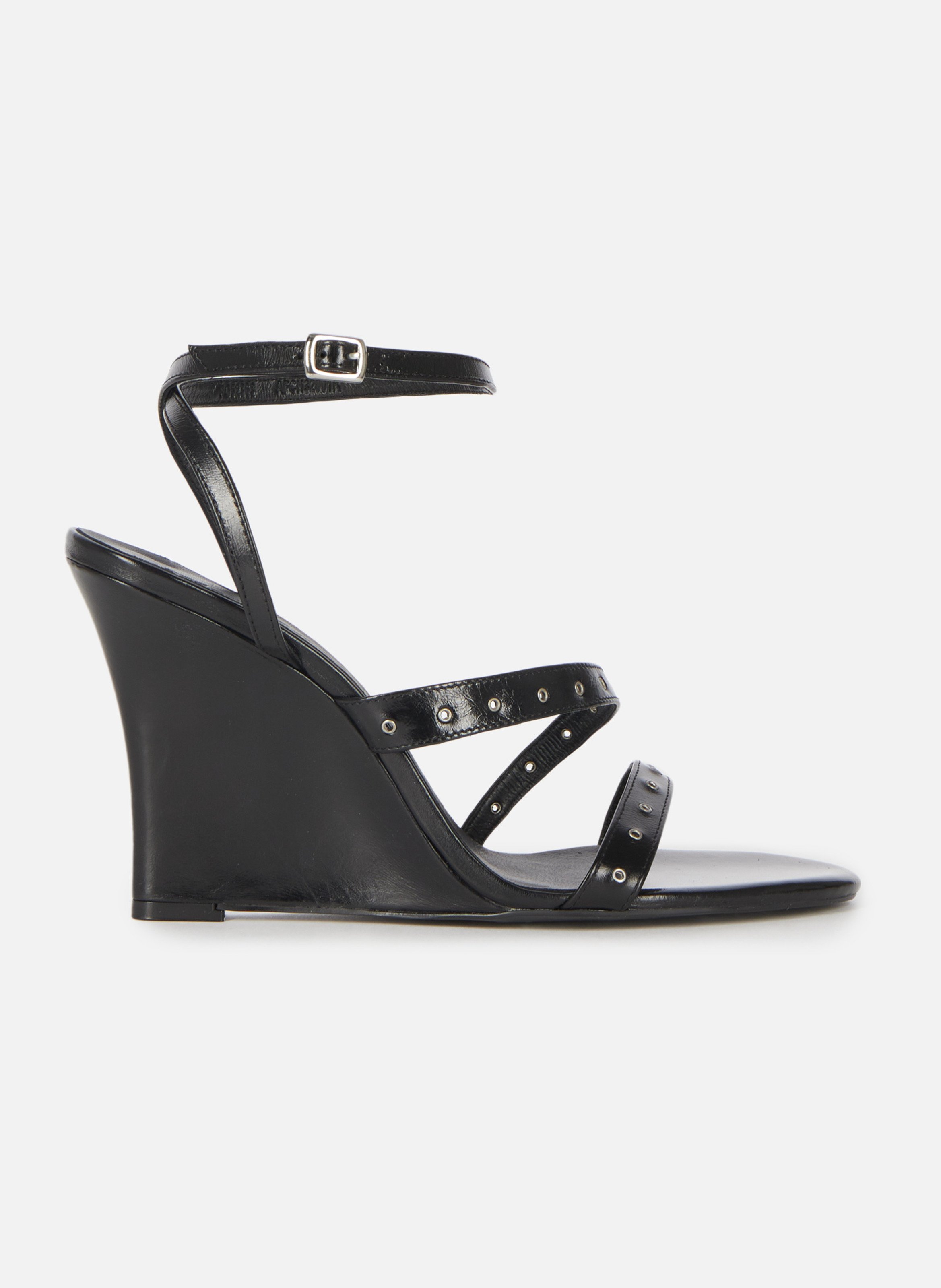 Sandales à talons compensés avec studs THE KOOPLES Noir