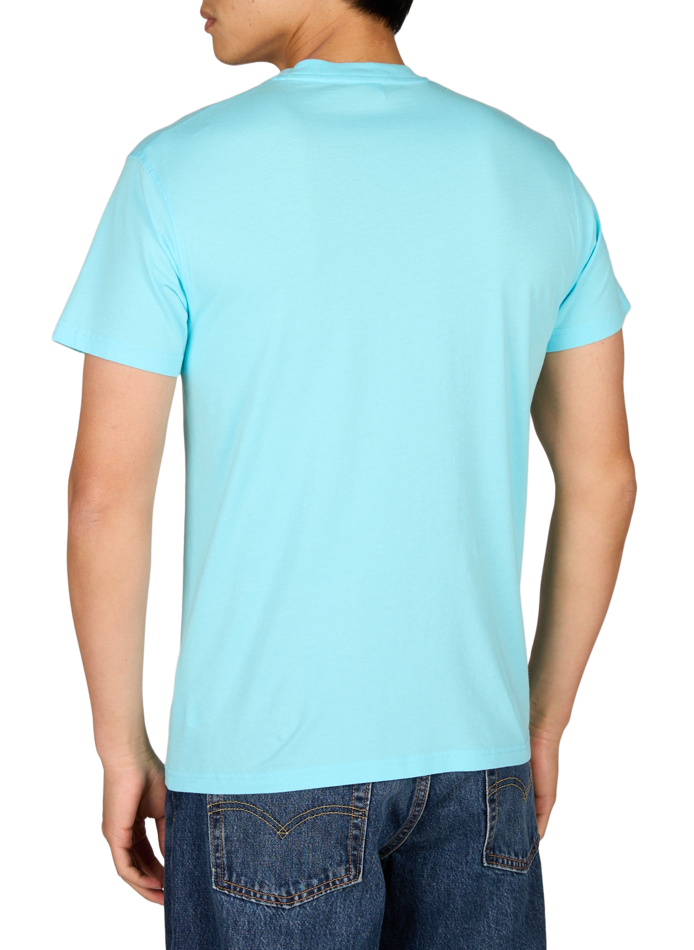 Round neck cotton t-shirt SUNDEK Blue