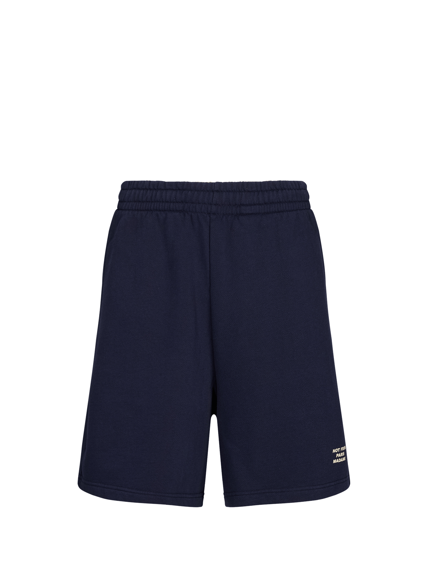 Short droit sérigraphié en coton DROLE DE MONSIEUR Bleu