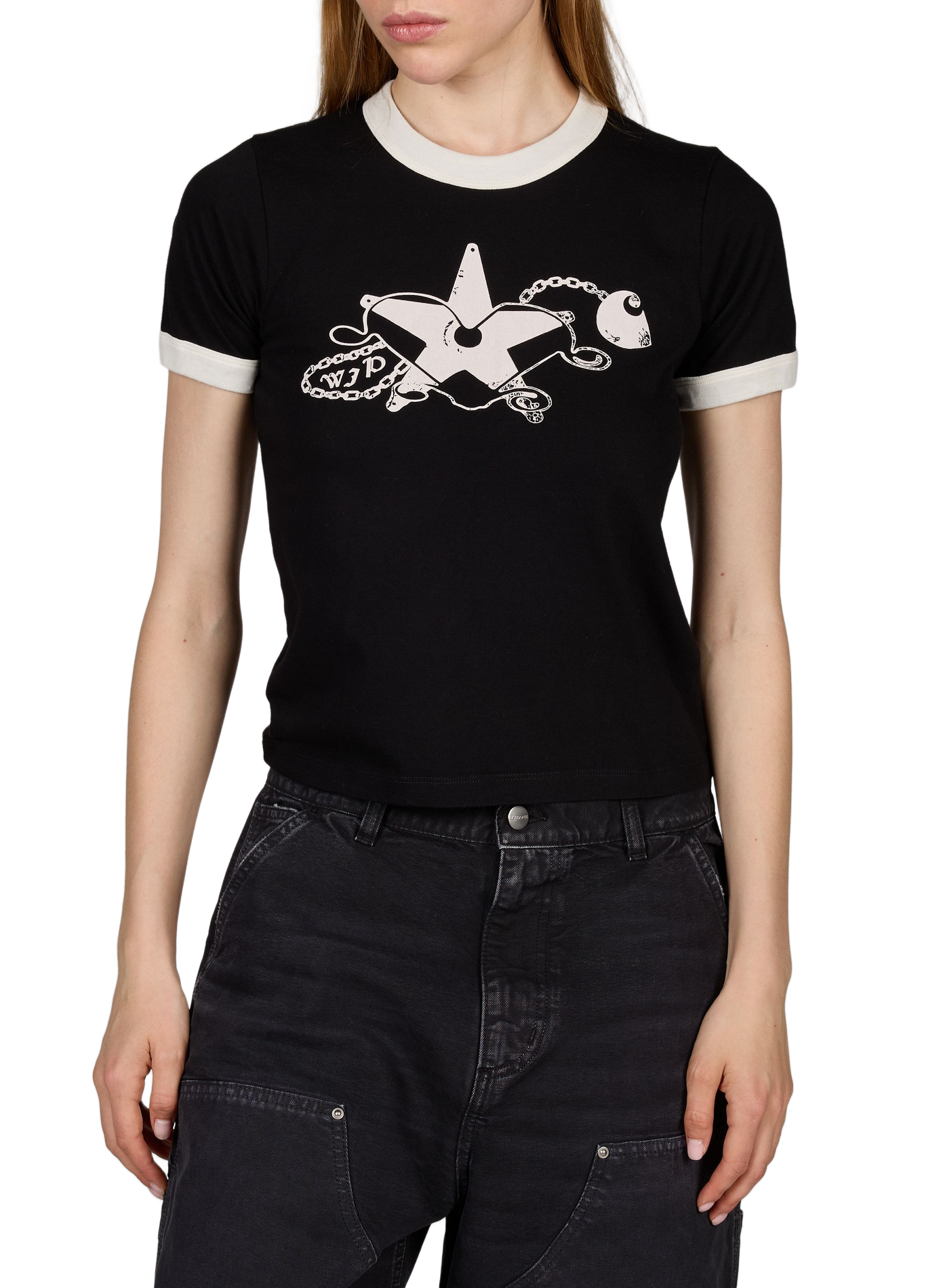 Angepasstes bedrucktes T-Shirt CARHARTT WIP Schwarz