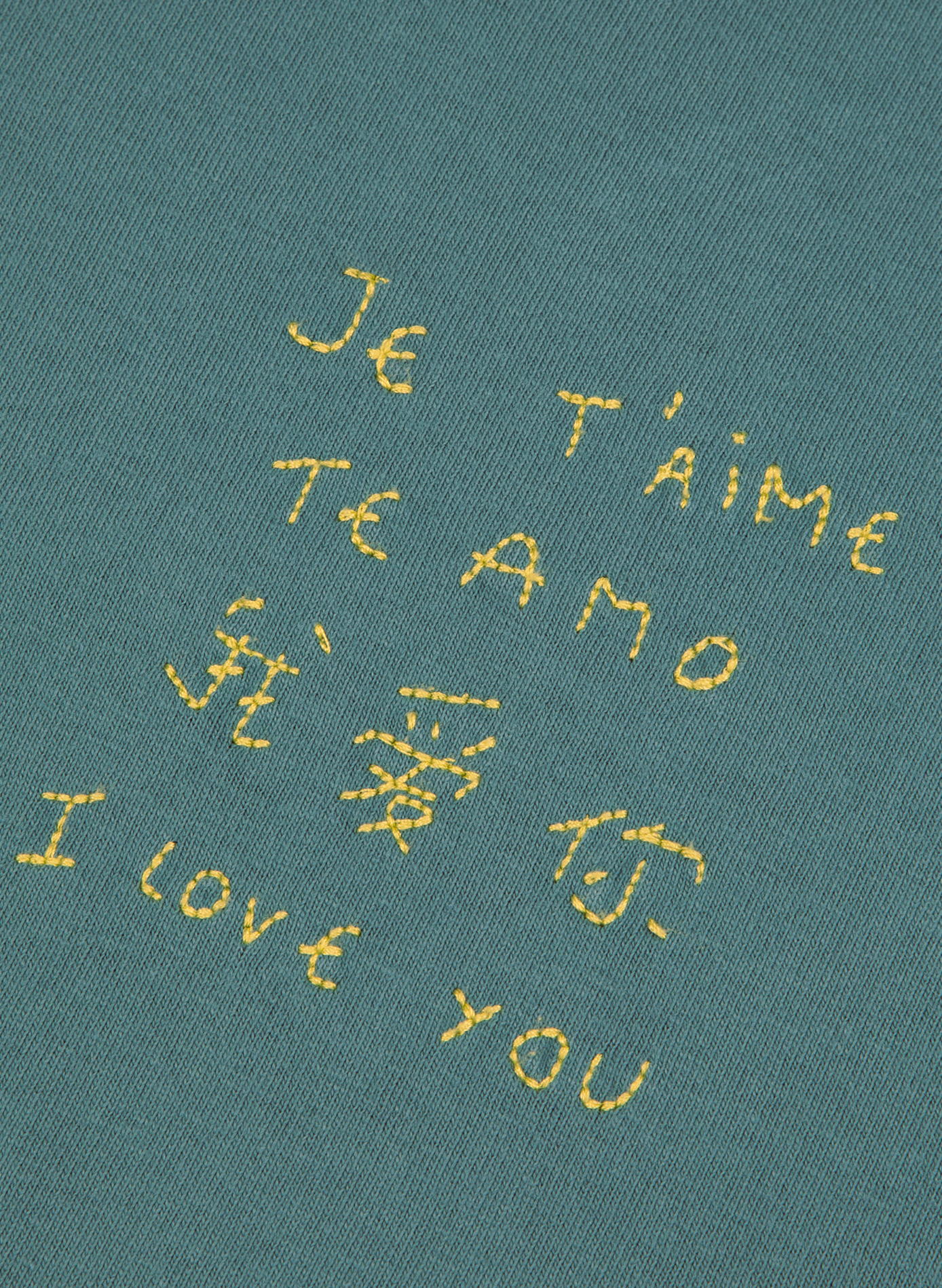 Patureau I Love You Cotton T-shirt MAISON LABICHE Green