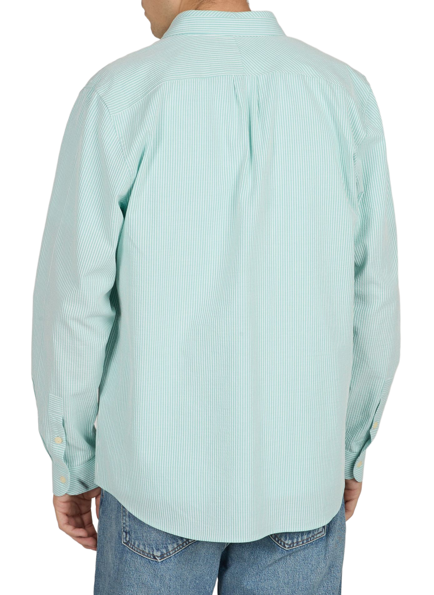 Wide Striped Cotton Shirt PAUL SMITH Green