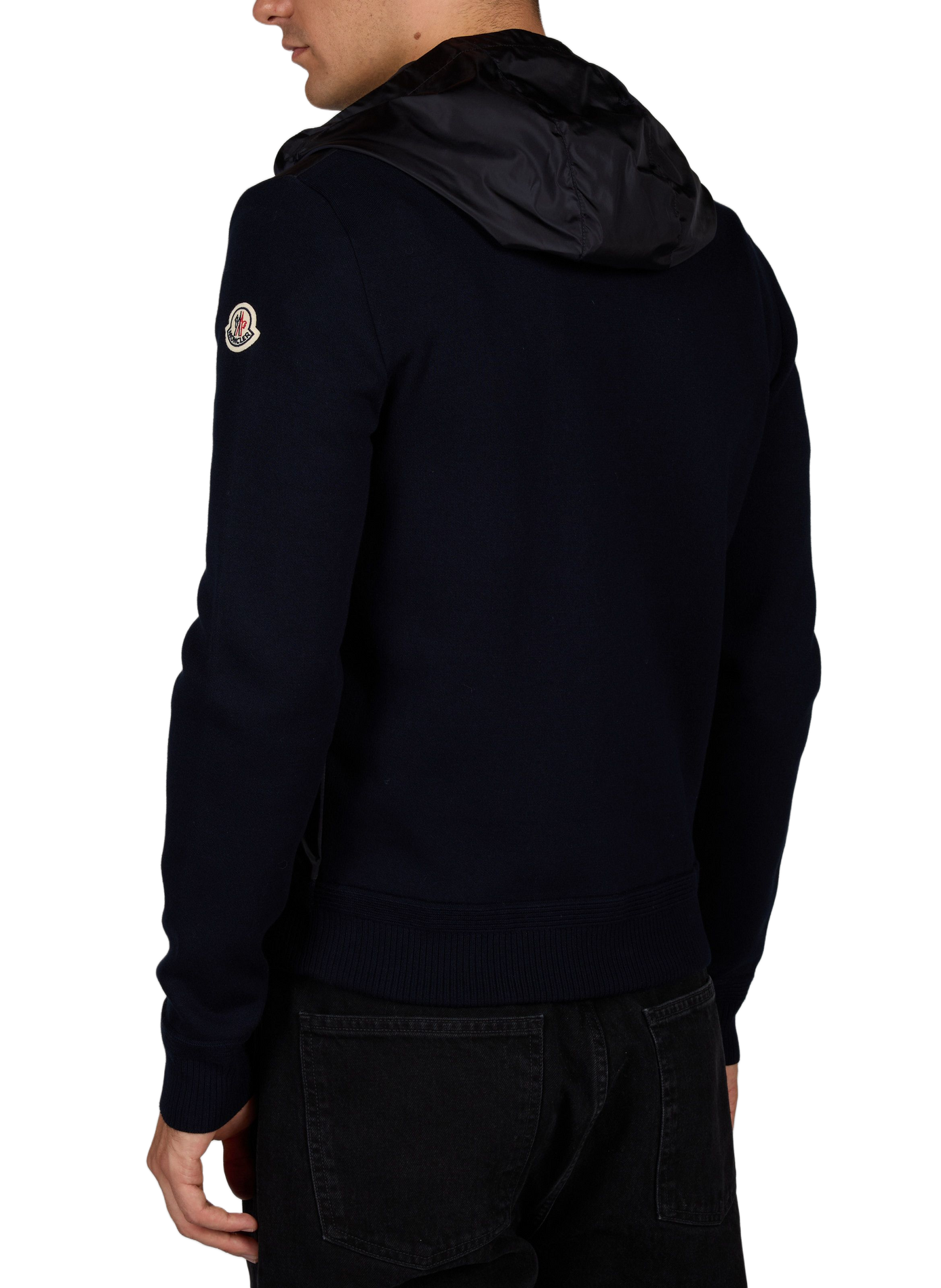 Hoodie vest van gemengd katoen MONCLER Blauw