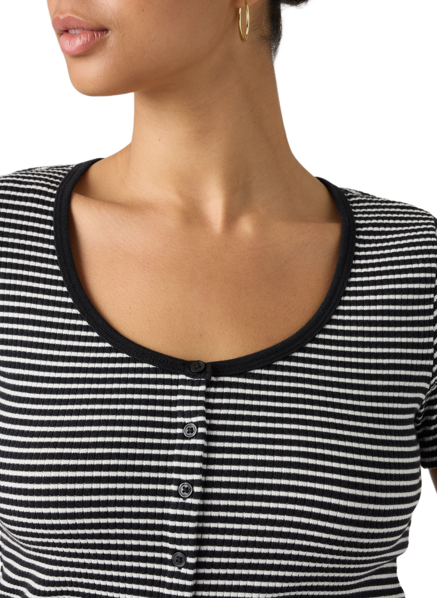 Cotton-blend round-neck T-shirt LEVI'S Black