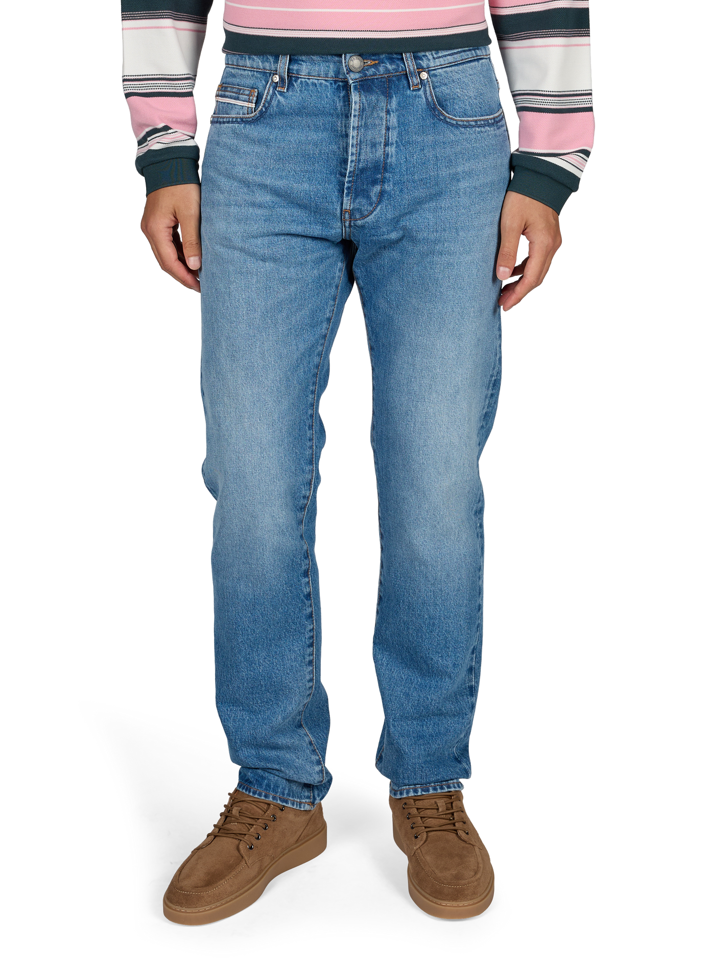 Gerade geschnittene Baumwolljeans RE HASH Blau