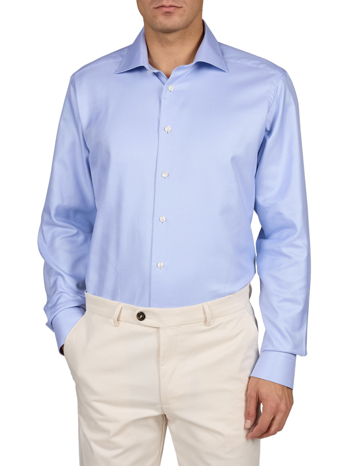 Straight classic collar shirt in cotton ETON Blue