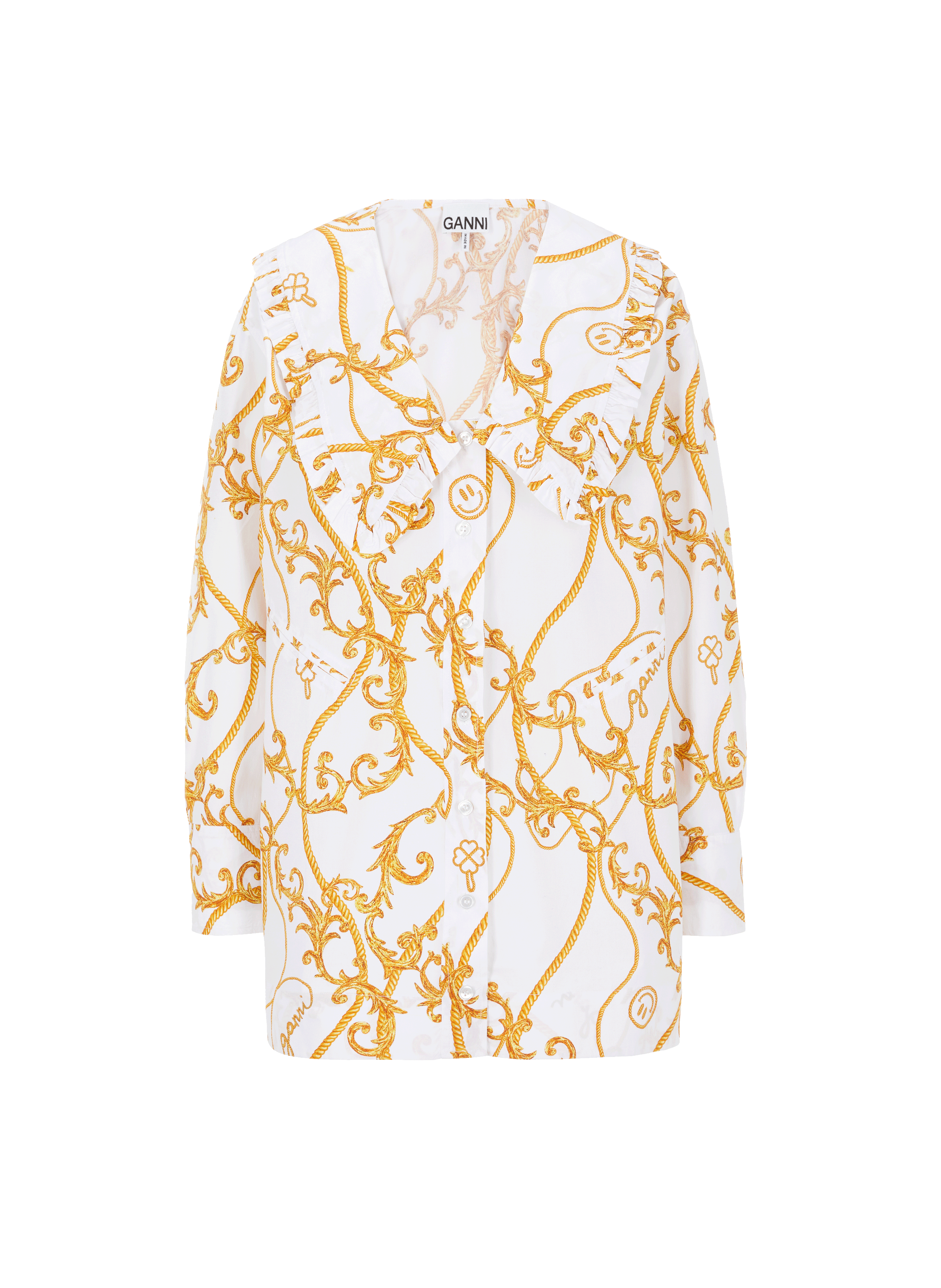 Chemise large en popeline de coton