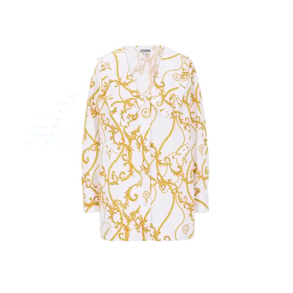 Chemise large en popeline de coton