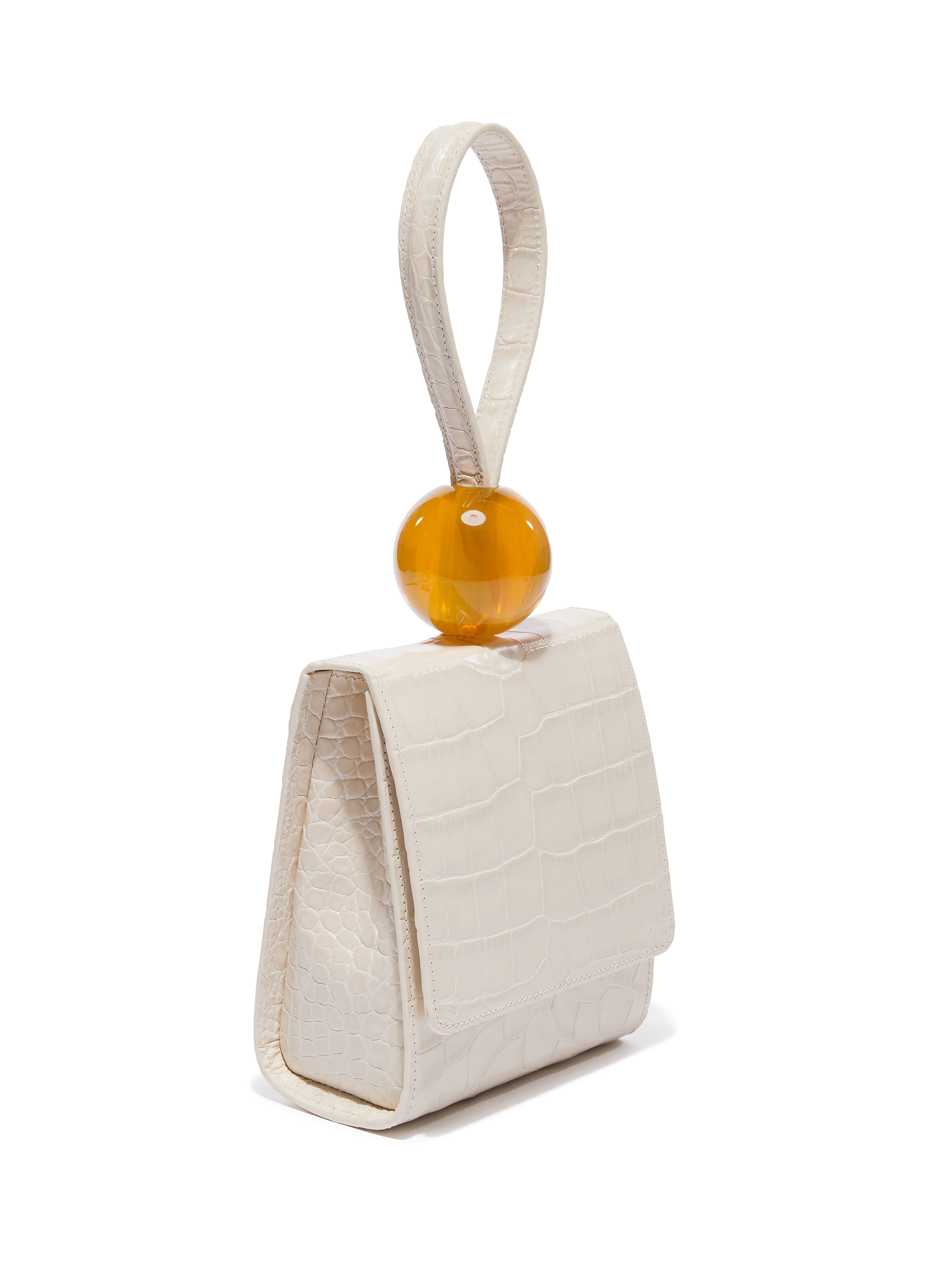 Sac à main Ball en cuir embossé crocodile