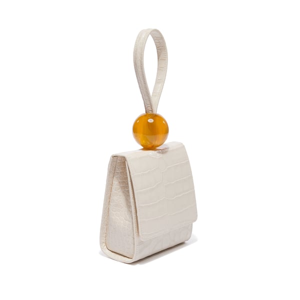 Sac à main Ball en cuir embossé crocodile