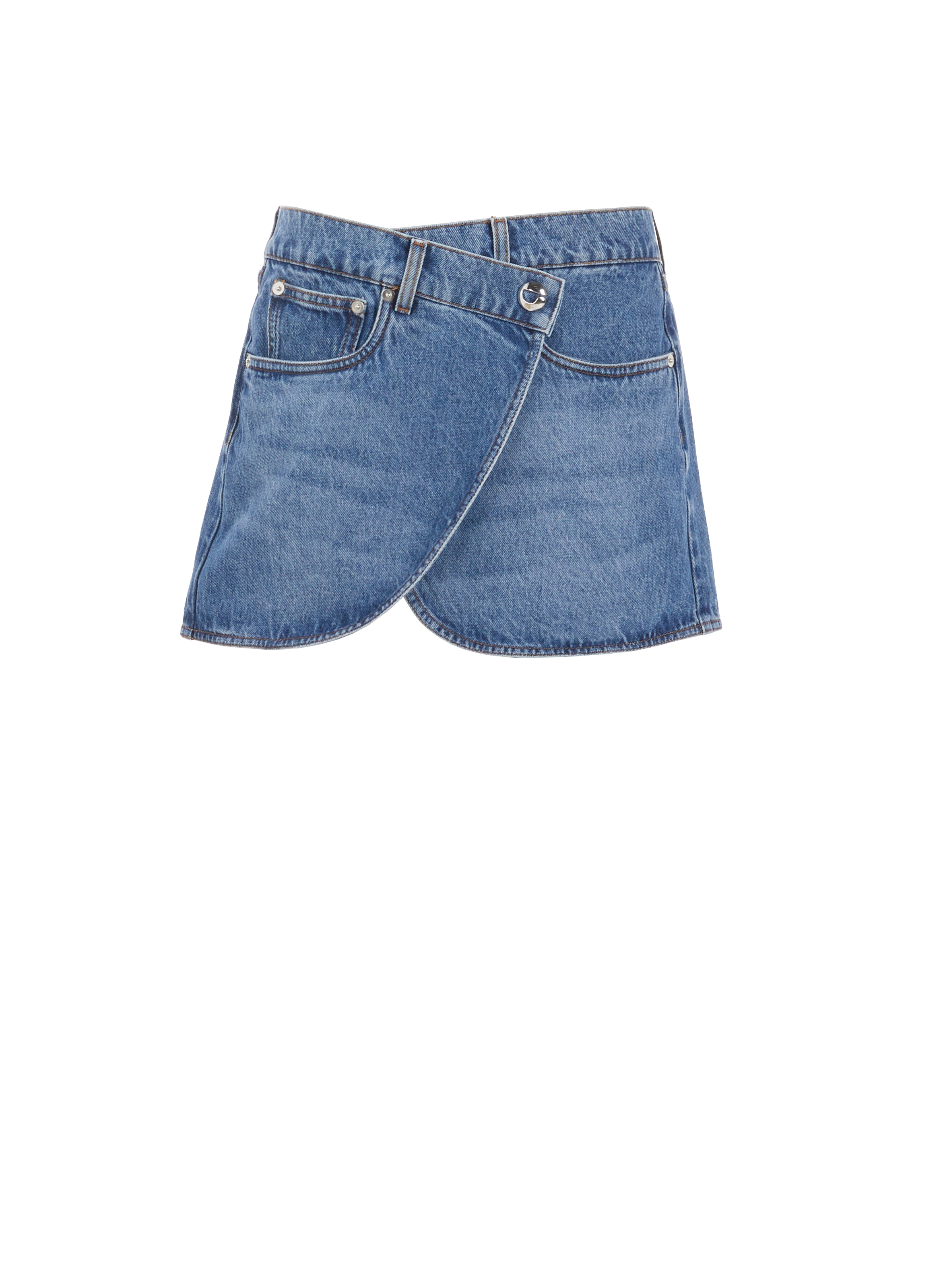 Asymmetrical denim skirt COPERNI Blue