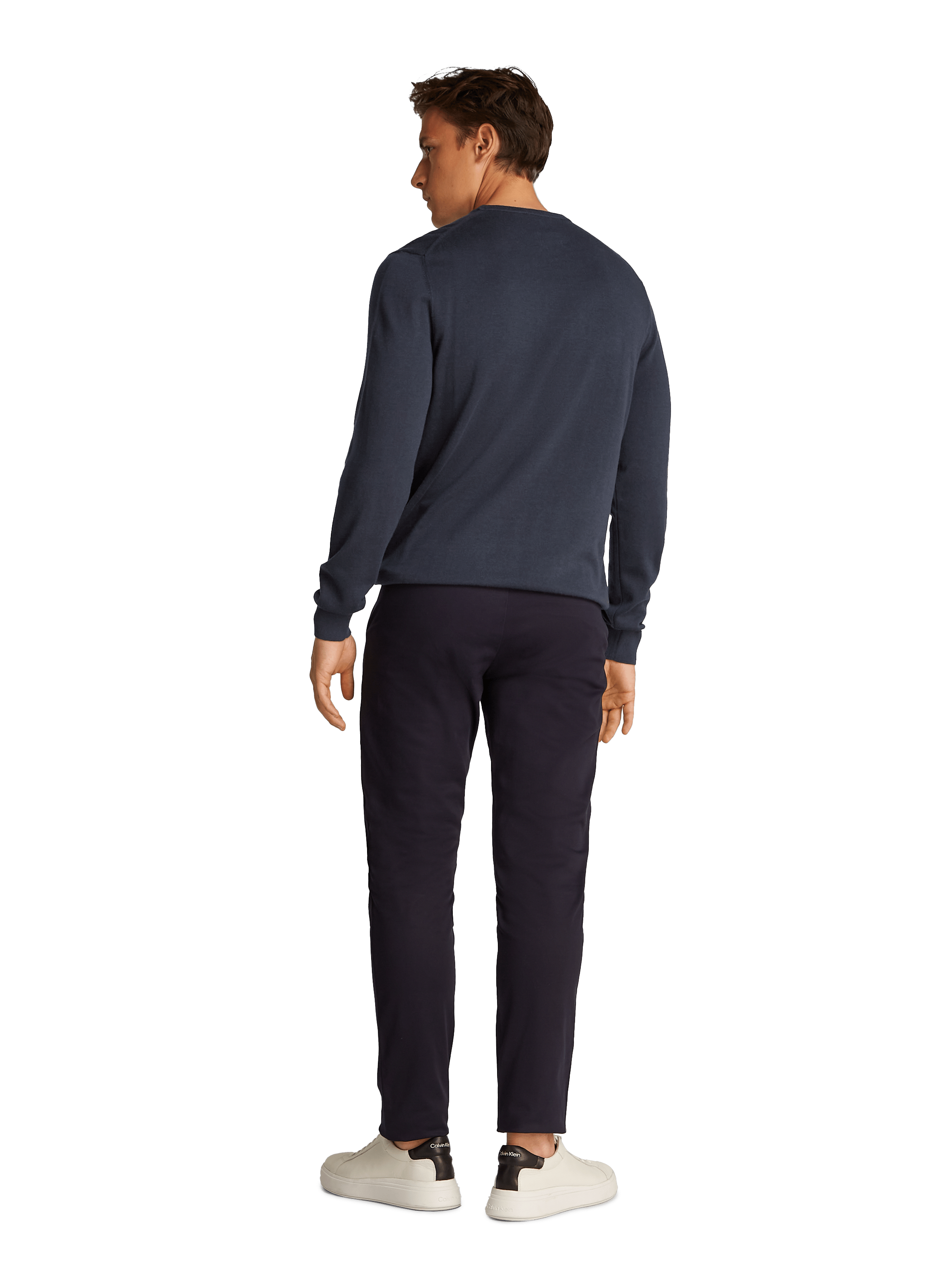 Pull en coton et soie CALVIN KLEIN Bleu