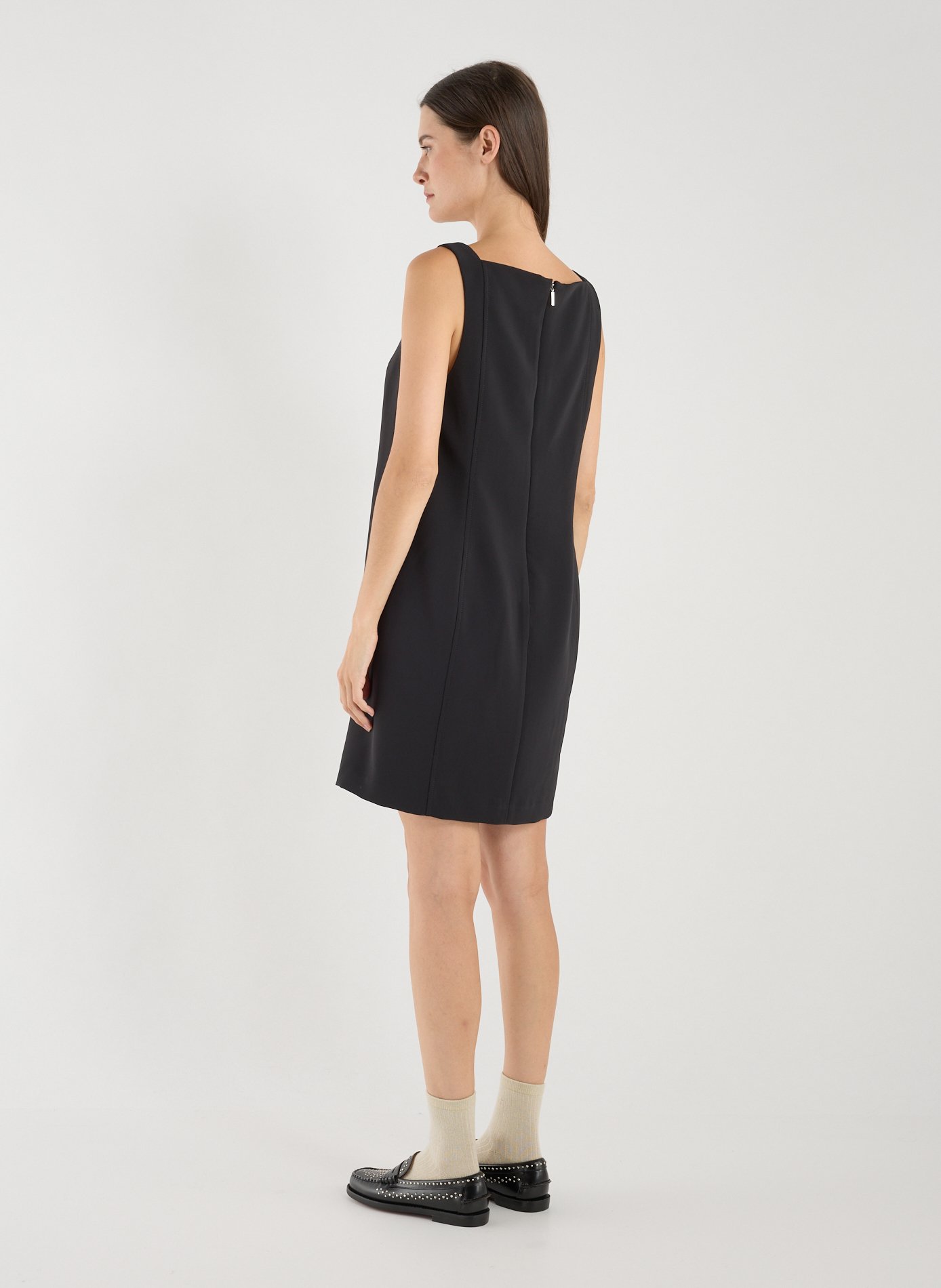Solid short dress LAUREN Black
