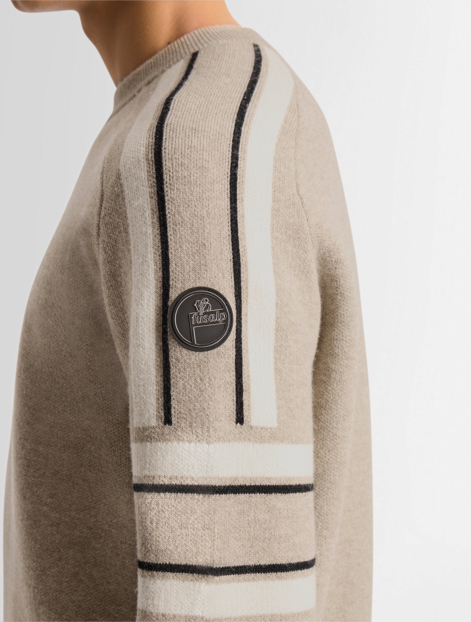 Pull spectavia col rond coupe regular Blanc