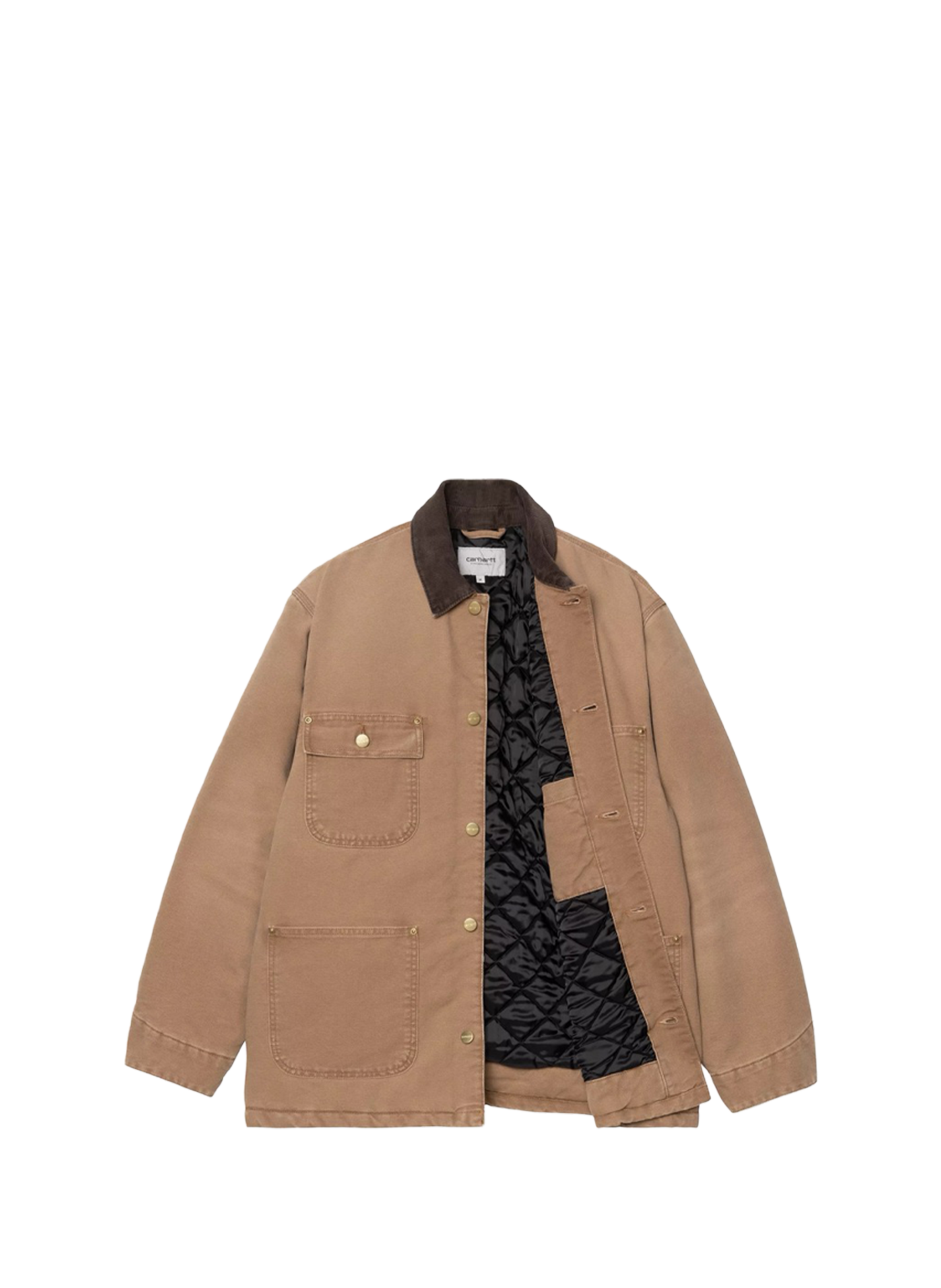 Veste ample à col contrasté en denim de coton CARHARTT WIP Beige