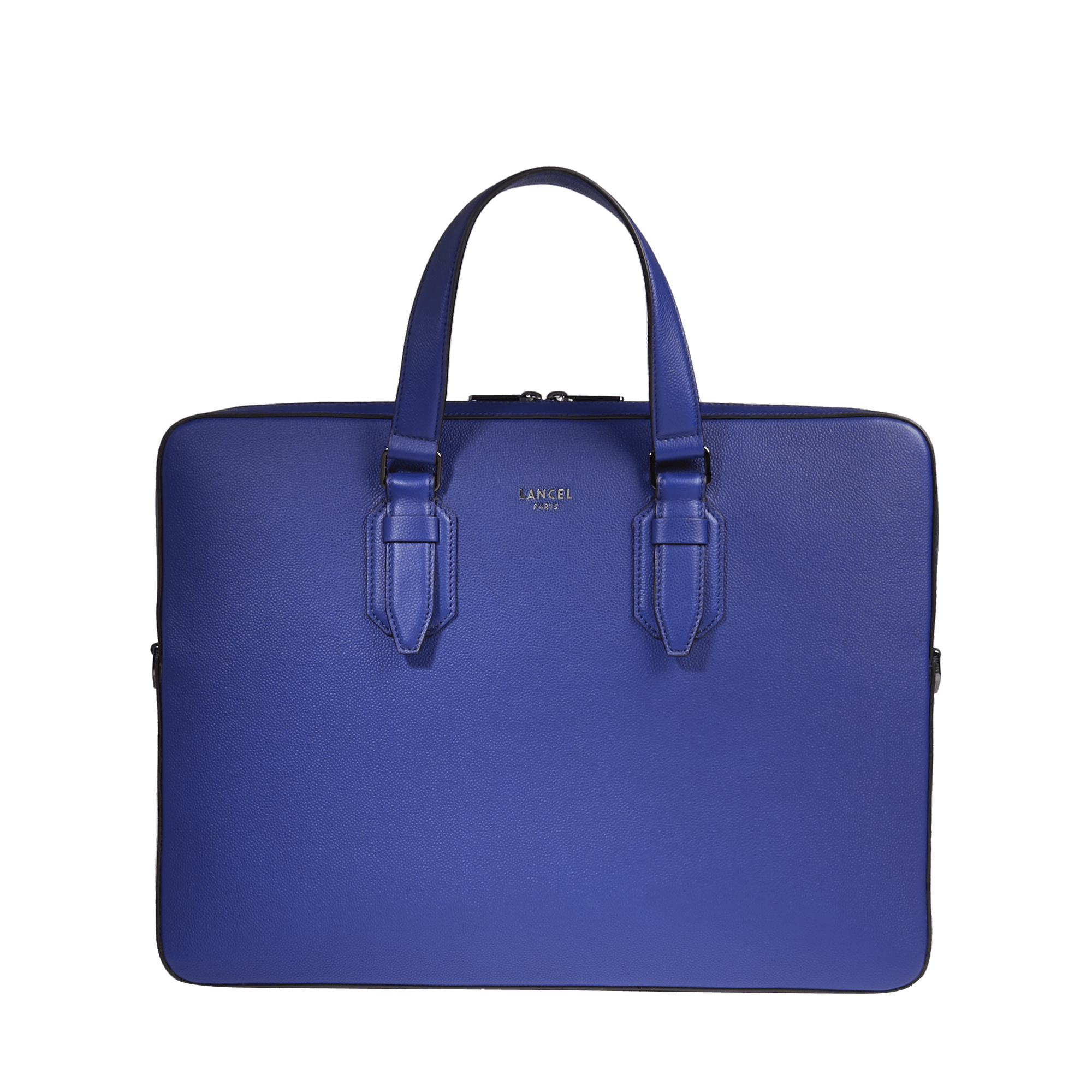 Porte-documents zippé 15"6 charlie de lancel en cuir LANCEL Bleu