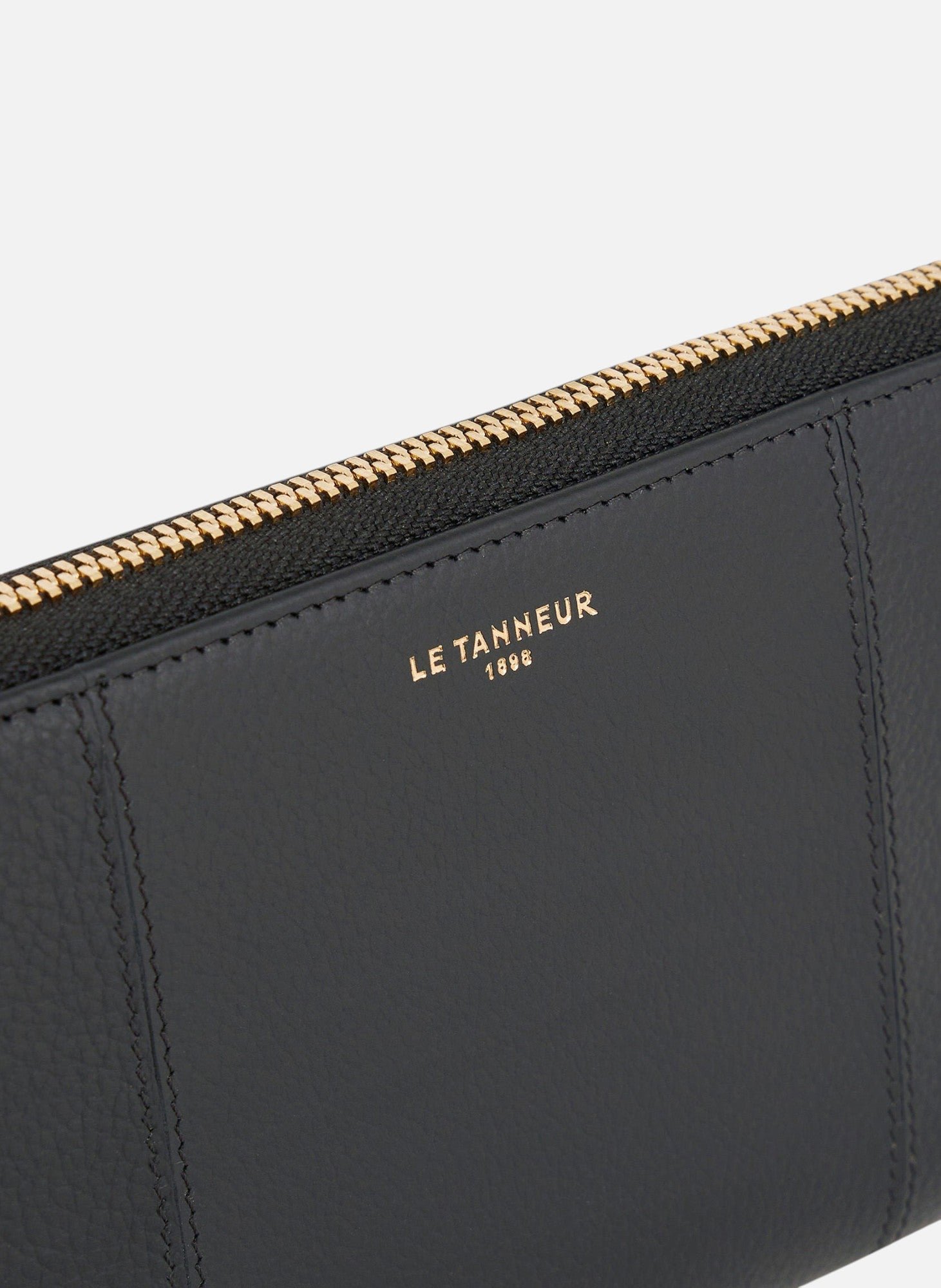 Compagnon zippé juliette en cuir grainé LE TANNEUR Noir