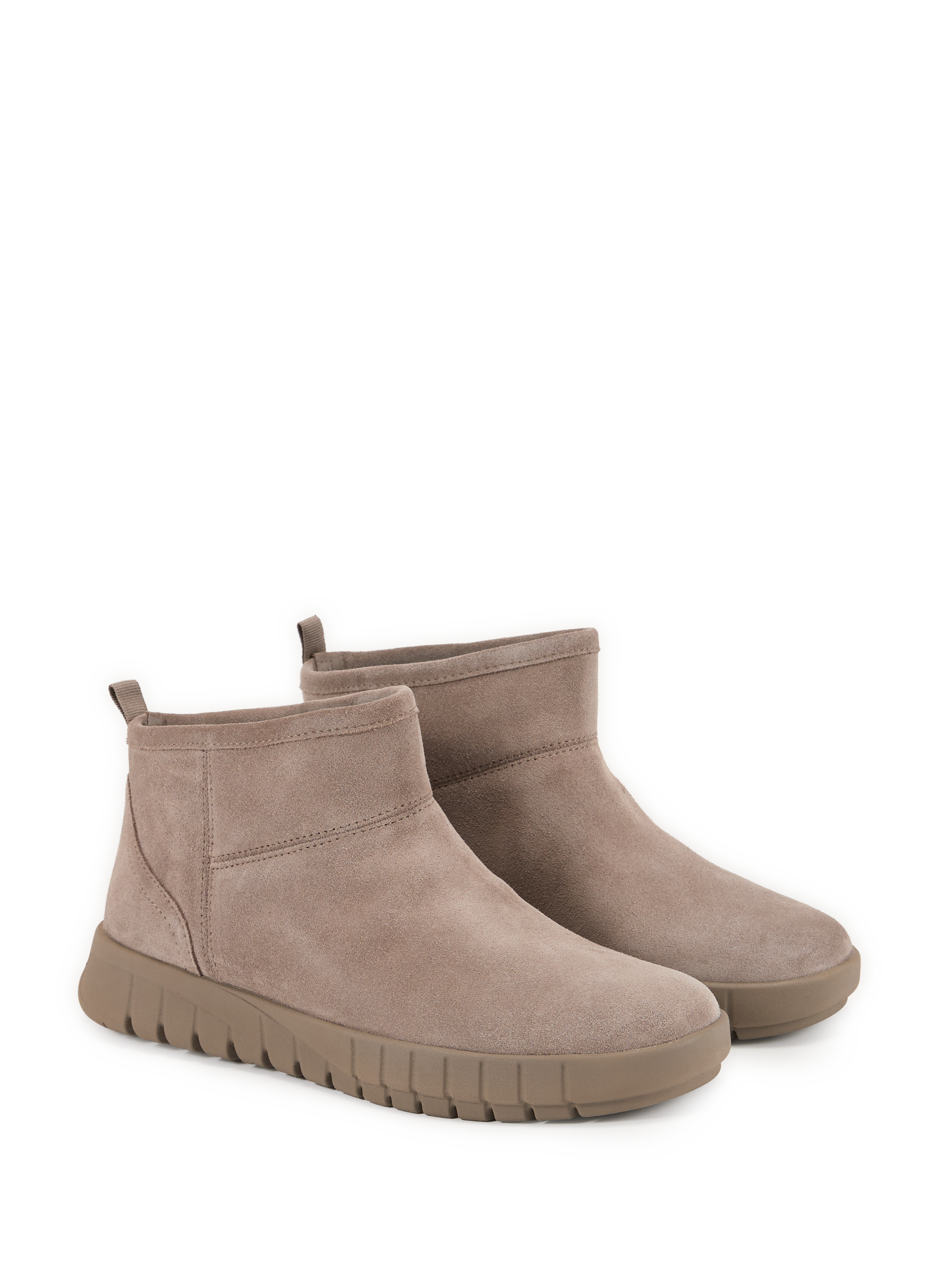 Suede leather boots GEOX Grey