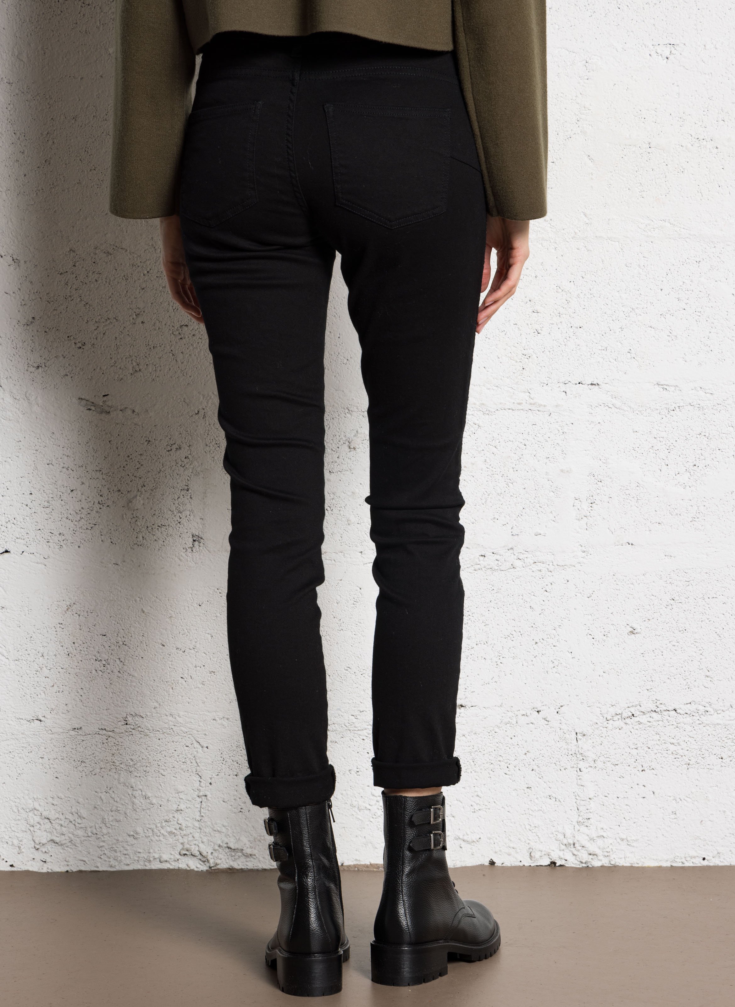 Jean droit en coton nina IKKS Noir